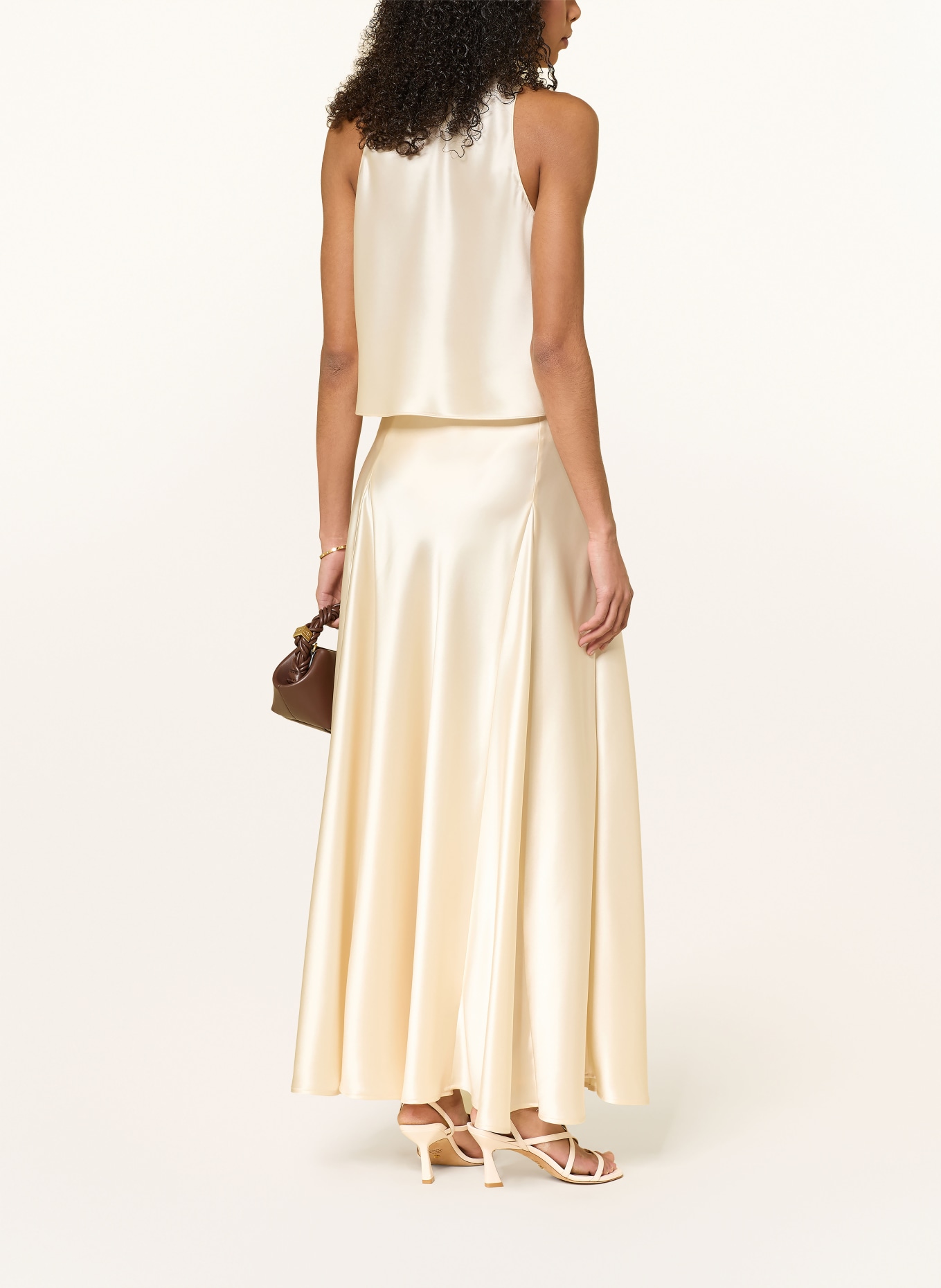 MRS & HUGS jupe en satin: ÉCRU