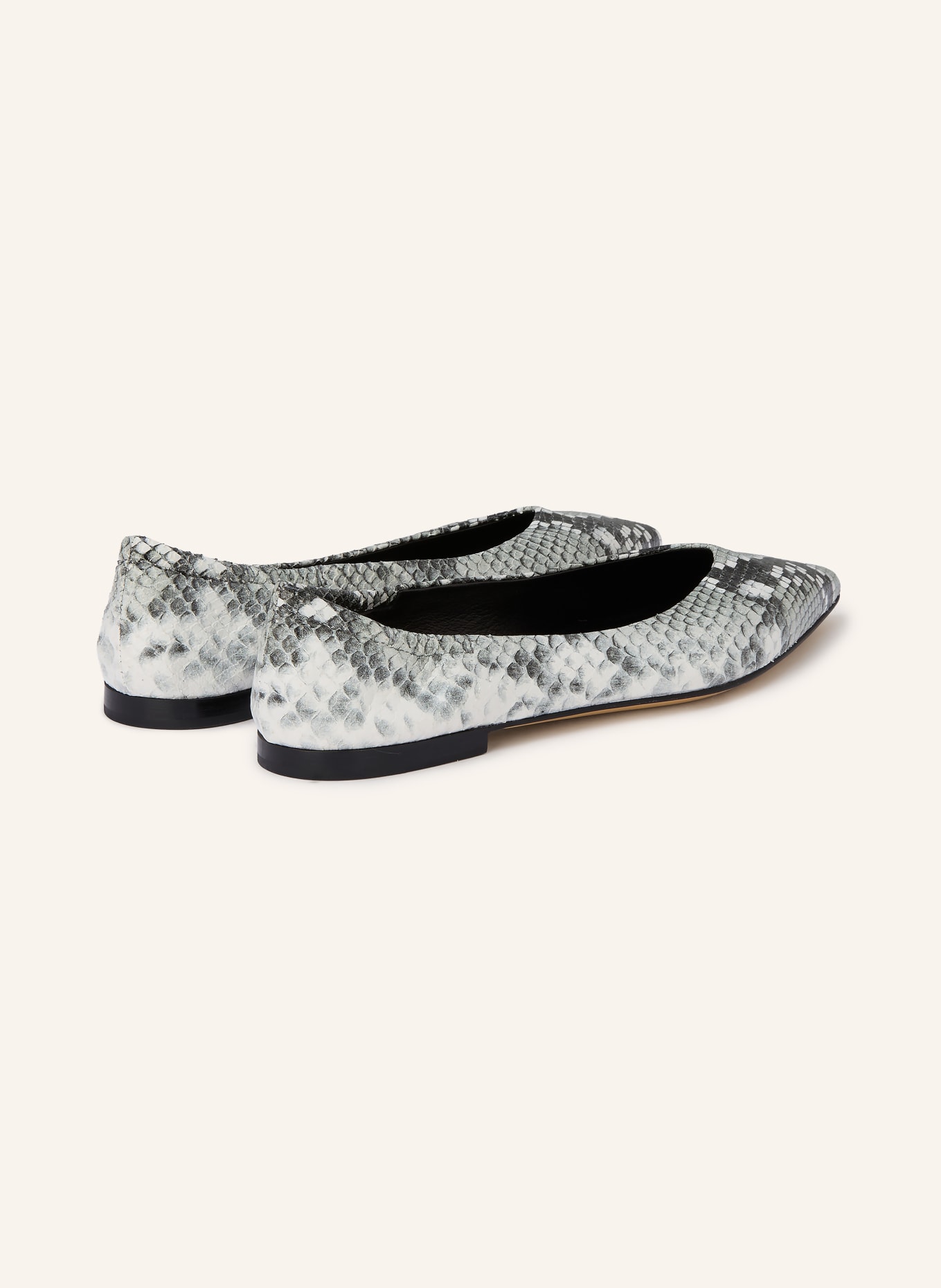 POMME D'OR INGRID ballerina flats: GRAY / LIGHT GRAY / DARK GRAY