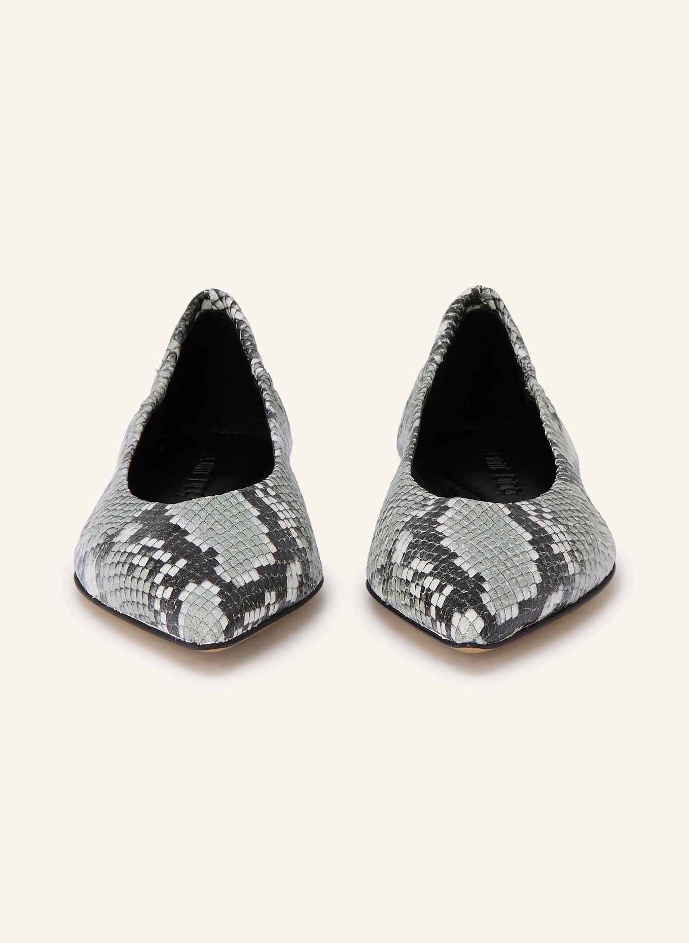 POMME D'OR INGRID ballerina flats: GRAY / LIGHT GRAY / DARK GRAY