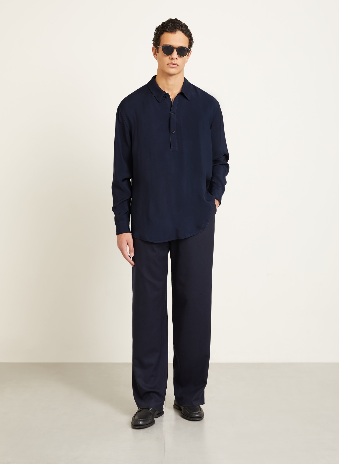 GIORGIO ARMANI Comfort Fit Shirt: DARK BLUE