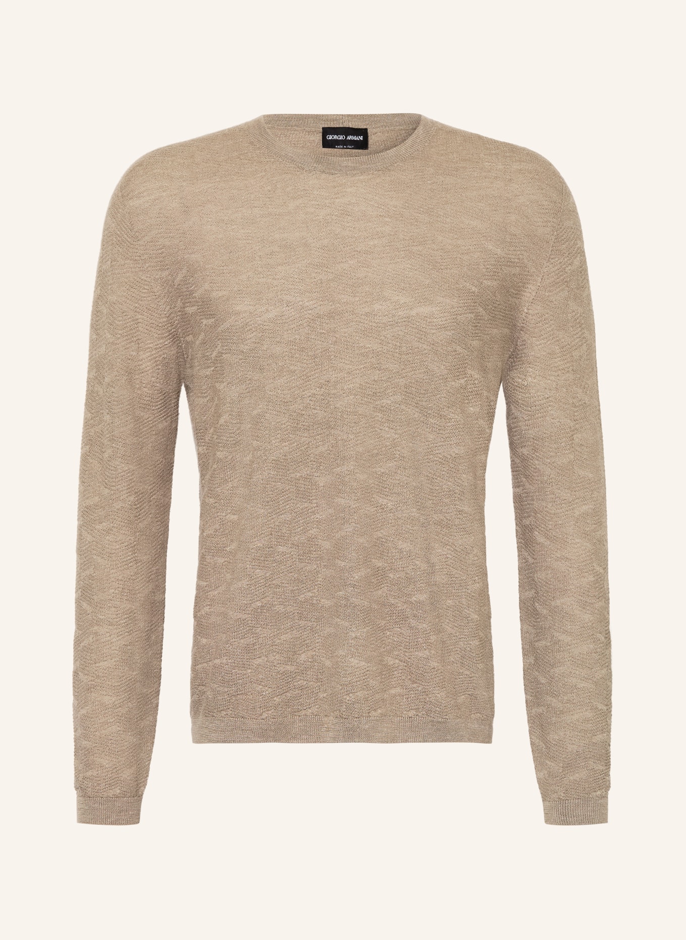 GIORGIO ARMANI Pullover mit Cashmere und Seide: KHAKI