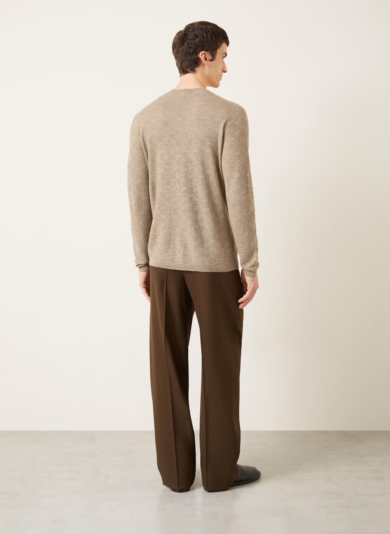 GIORGIO ARMANI Pullover mit Cashmere und Seide: KHAKI