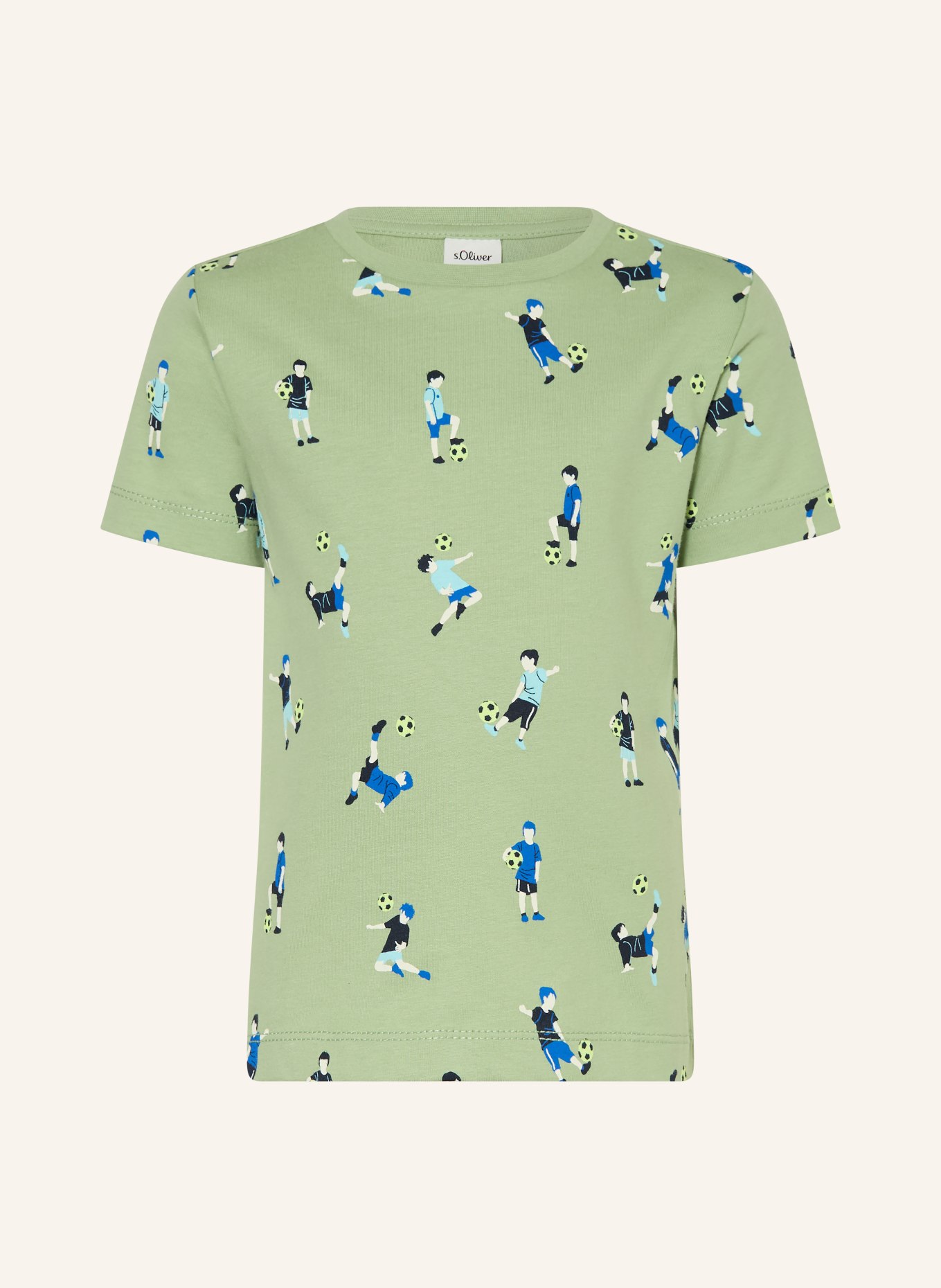s.Oliver RED T-Shirt: HELLGRÜN / BLAU / SCHWARZ