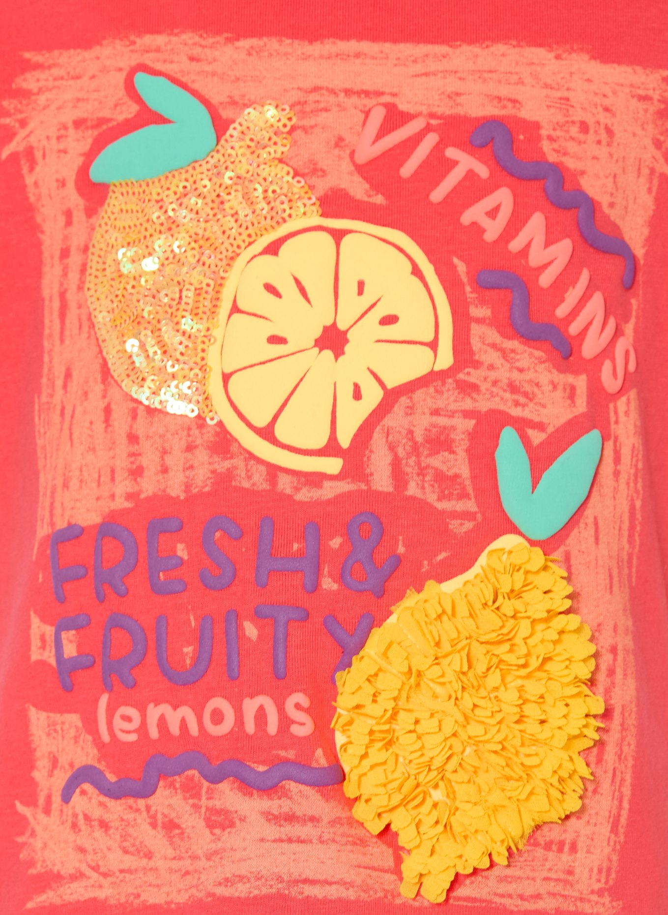 s.Oliver RED T-Shirt: HELLROT / LILA / GELB