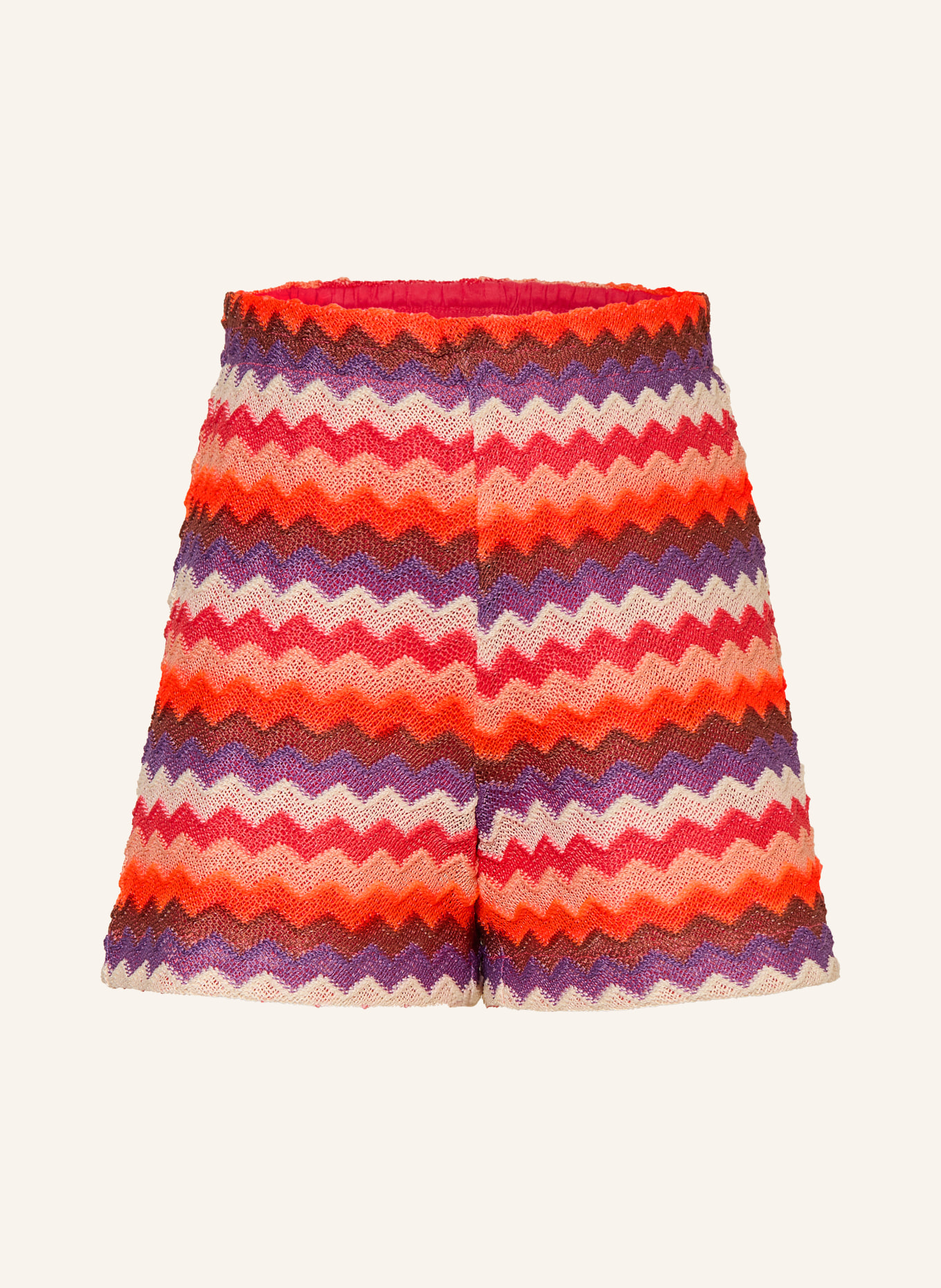 s.Oliver RED Strickshorts: NEONORANGE / ECRU / LILA