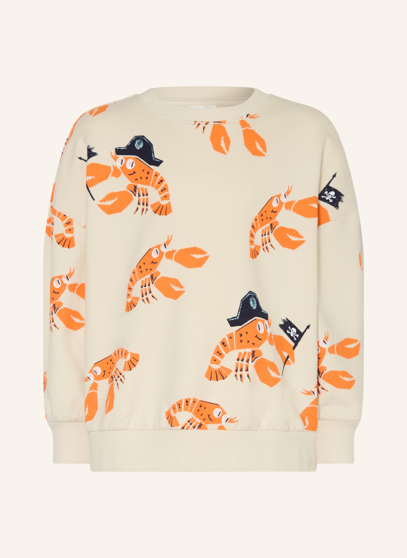 s.Oliver RED Sweatshirt: ECRU / ORANGE / SCHWARZ