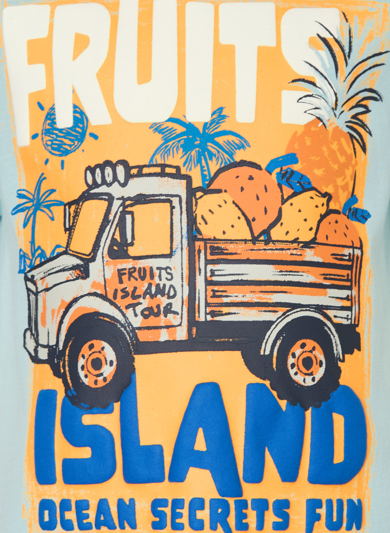 s.Oliver RED T-shirt: TURQUOISE / ORANJE / BLAUW