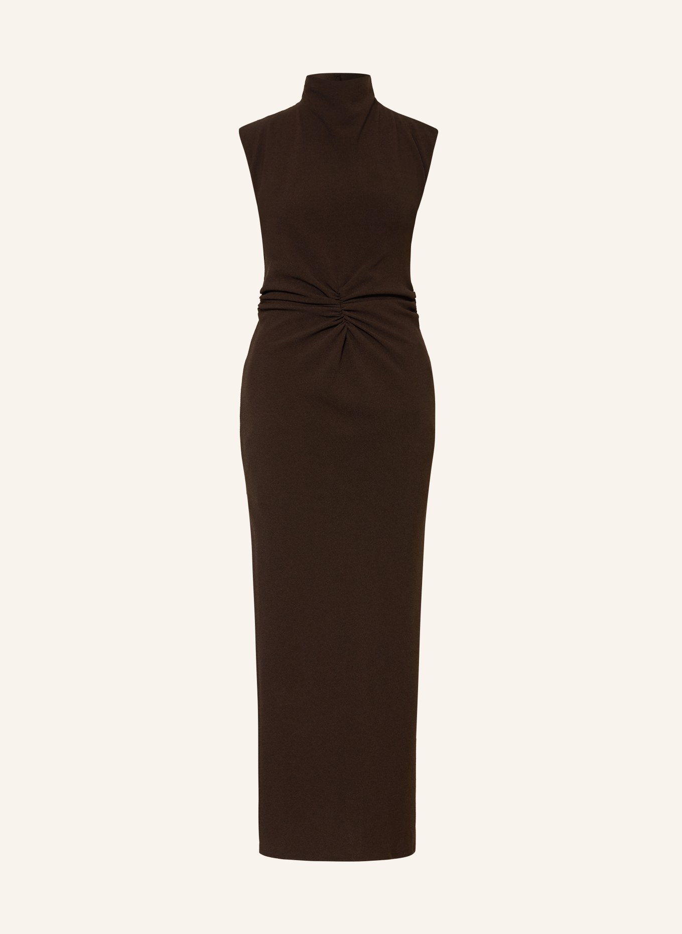 ROTATE šaty: TMAVĚ HNĚDÁ