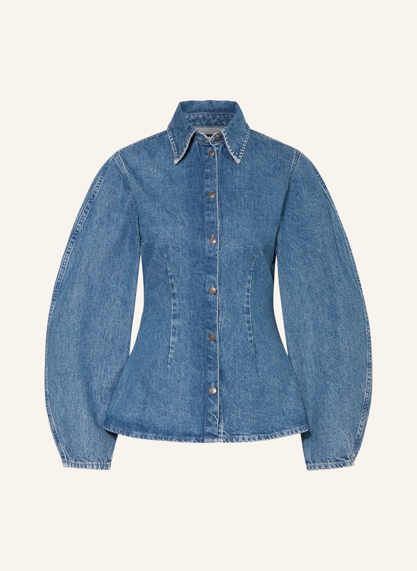 ROTATE denim jacket: 1602 Medium Blue Denim