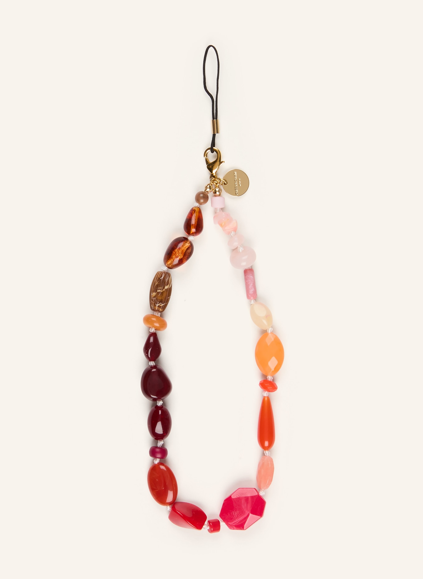 CHEEKY CHAIN MUNICH Smartphone-Kette TERRA: PINK / BRAUN / DUNKELROT