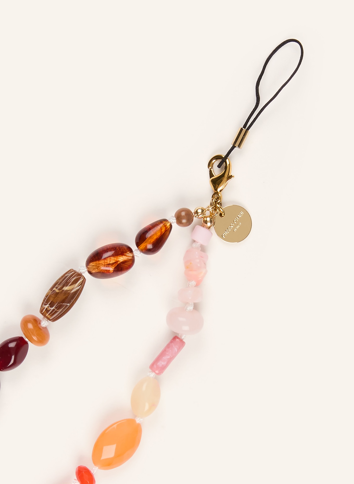 CHEEKY CHAIN MUNICH Smartphone-Kette TERRA: PINK / BRAUN / DUNKELROT