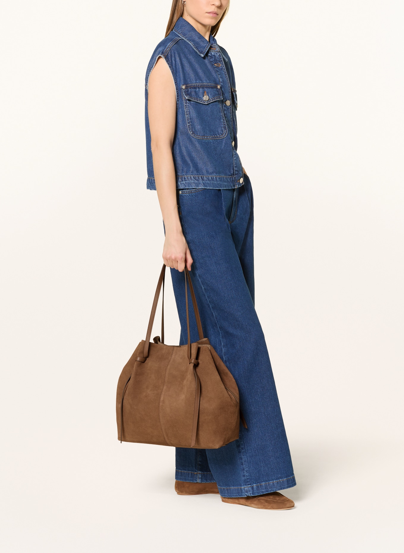 Marc O'Polo Shopper mit Pouch: HELLBRAUN