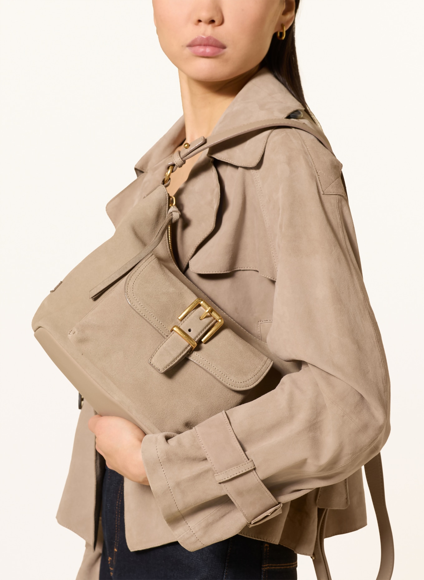 Marc O'Polo Sac à bandoulière SMALL: TAUPE / OR