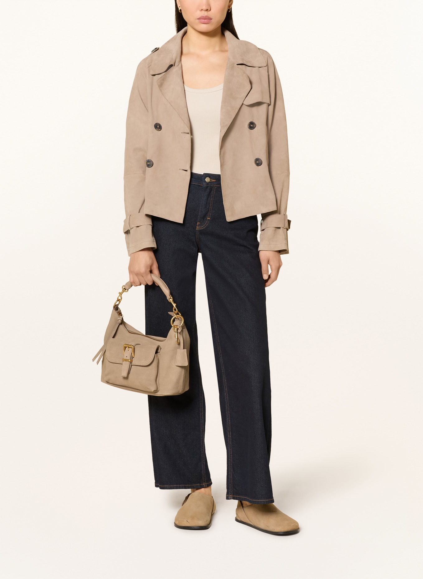 Marc O'Polo Sac à bandoulière SMALL: TAUPE / OR