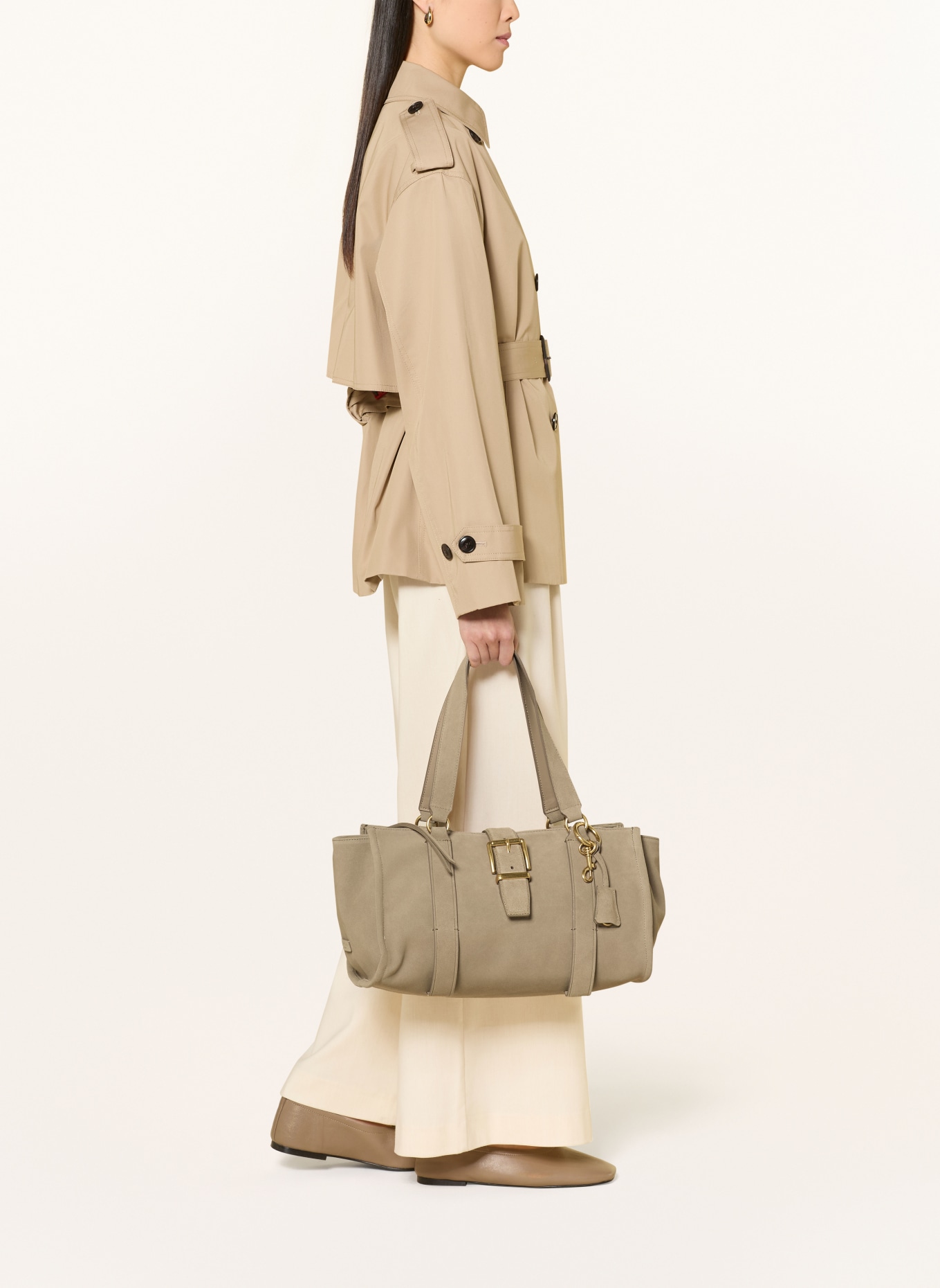 Marc O'Polo MEDIUM shoulder bag: BEIGE / GOLD