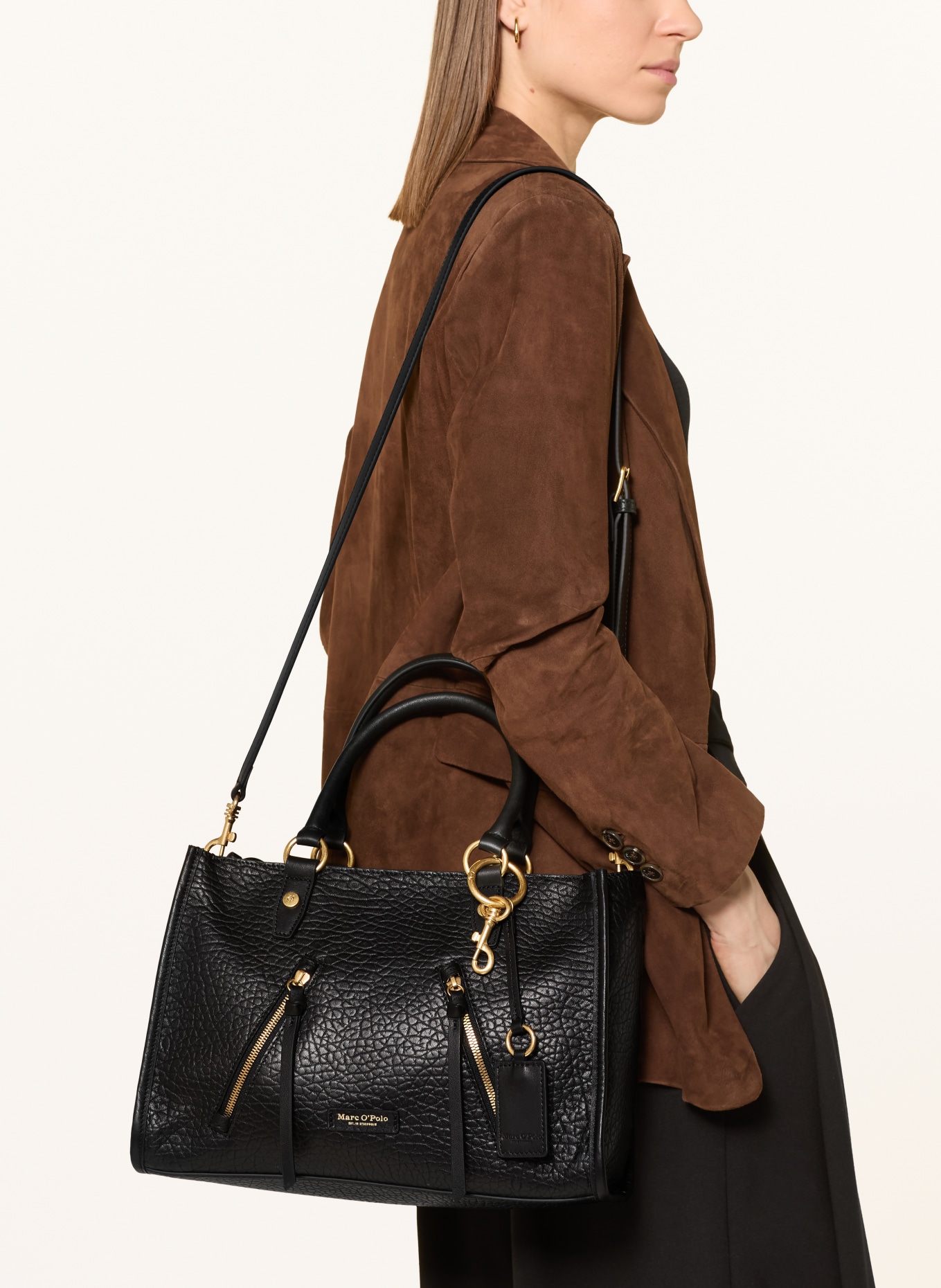 Marc O'Polo Shopper: SCHWARZ / GOLD