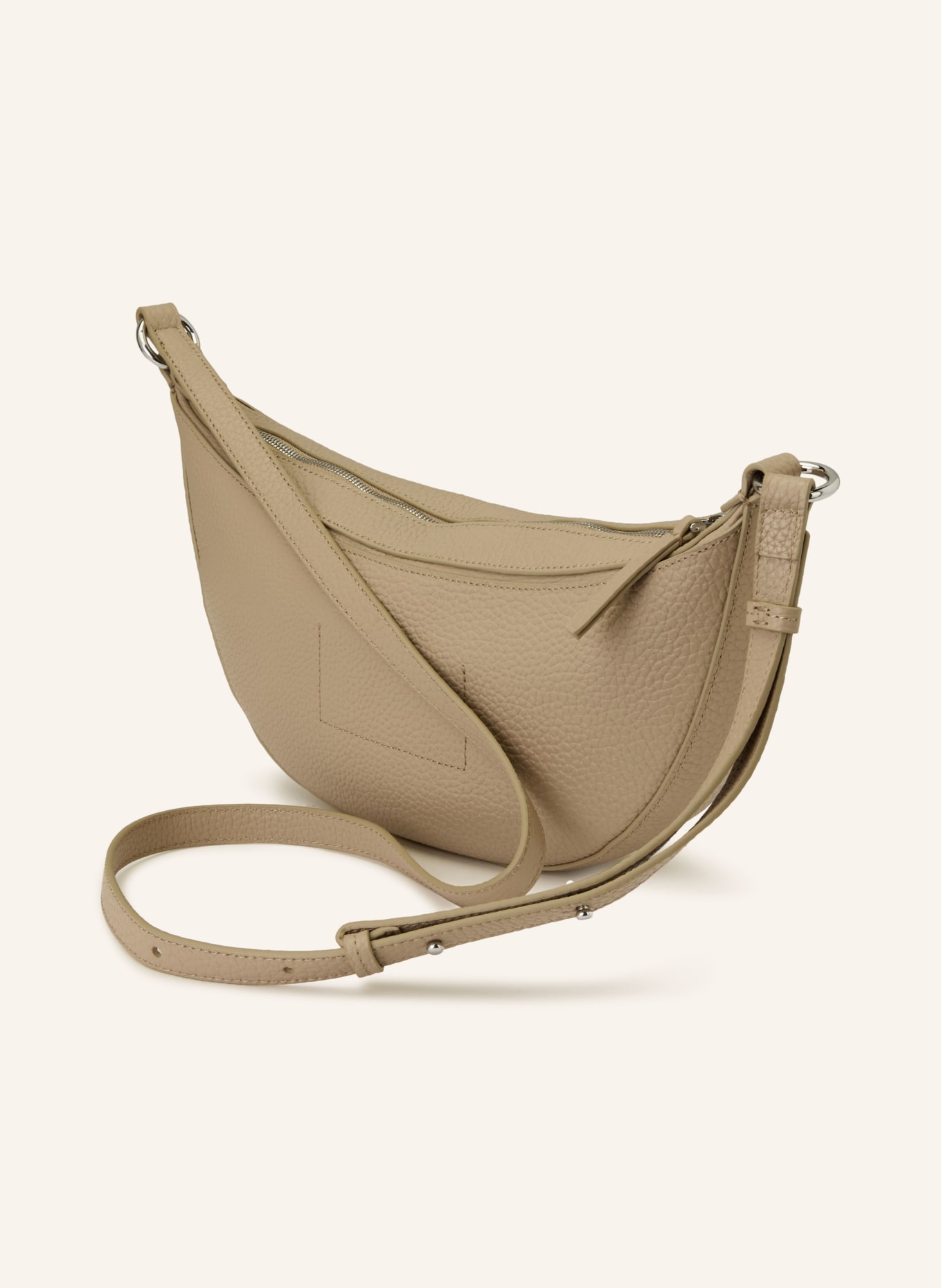 Marc O'Polo MEDIUM shoulder bag: TAUPE / SILVER