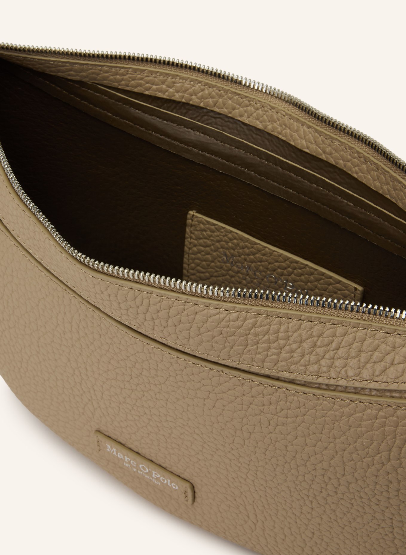Marc O'Polo MEDIUM shoulder bag: TAUPE / SILVER
