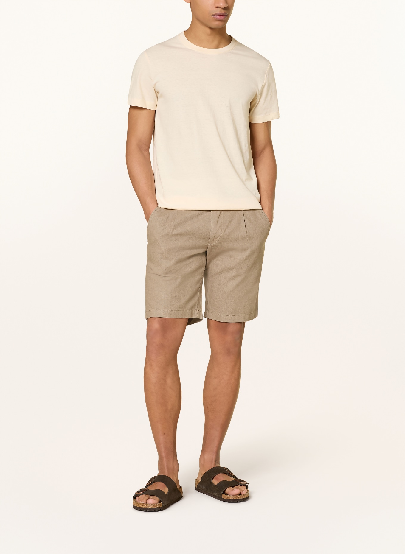 PAUL T-Shirt mit Leinen: CREME