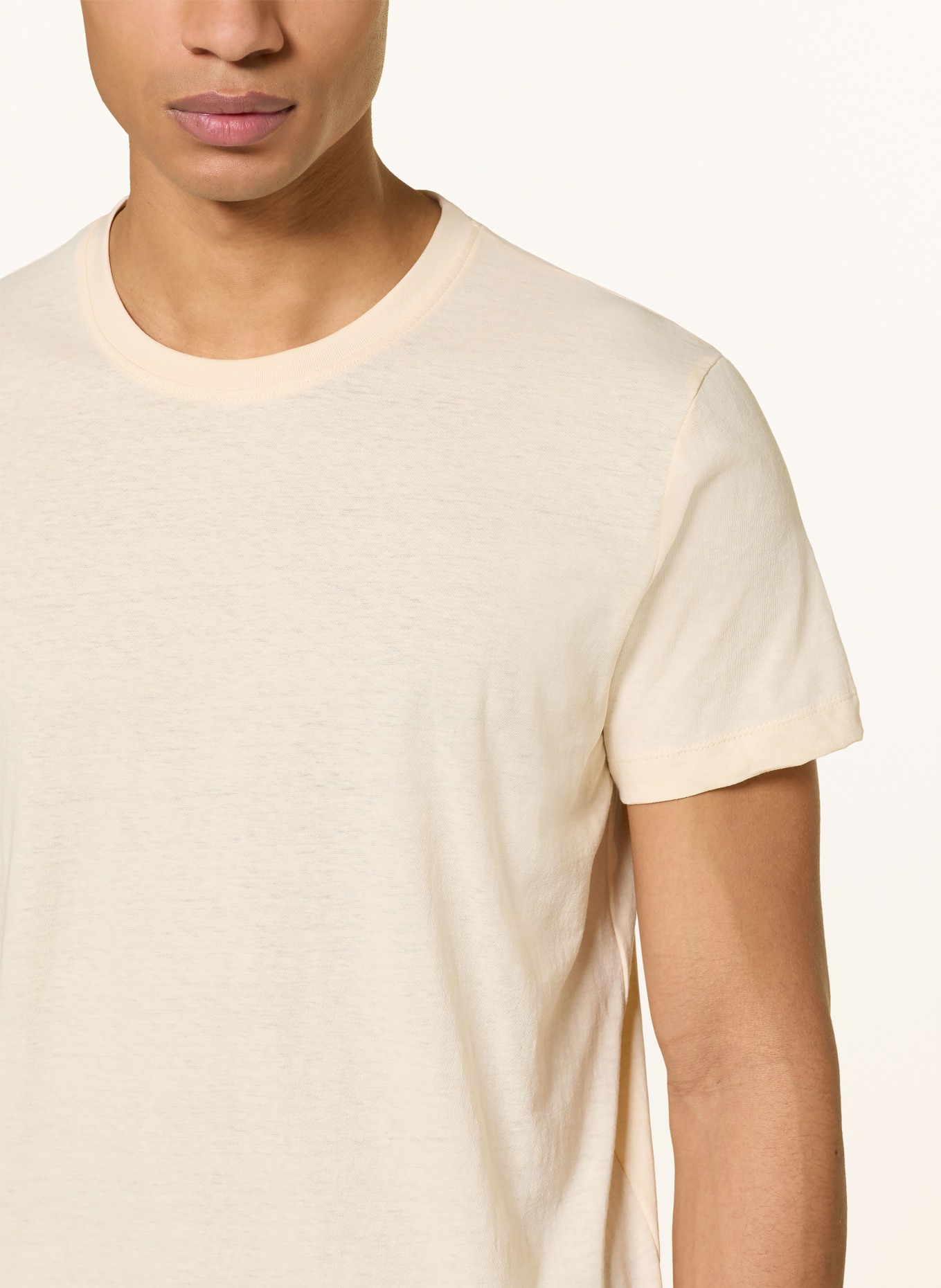 PAUL T-Shirt mit Leinen: CREME