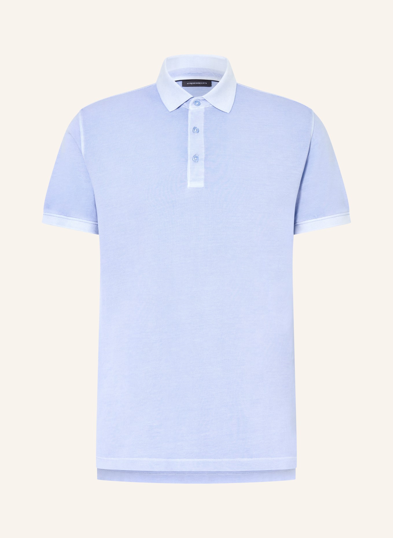 STROKESMAN'S Koszulka polo z pikowanym wzorem: JASNONIEBIESKI