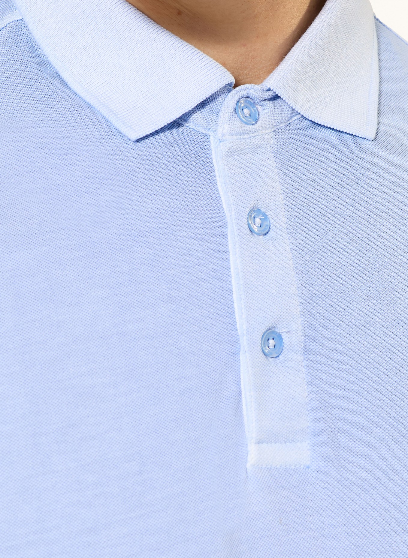 STROKESMAN'S Koszulka polo z pikowanym wzorem: JASNONIEBIESKI