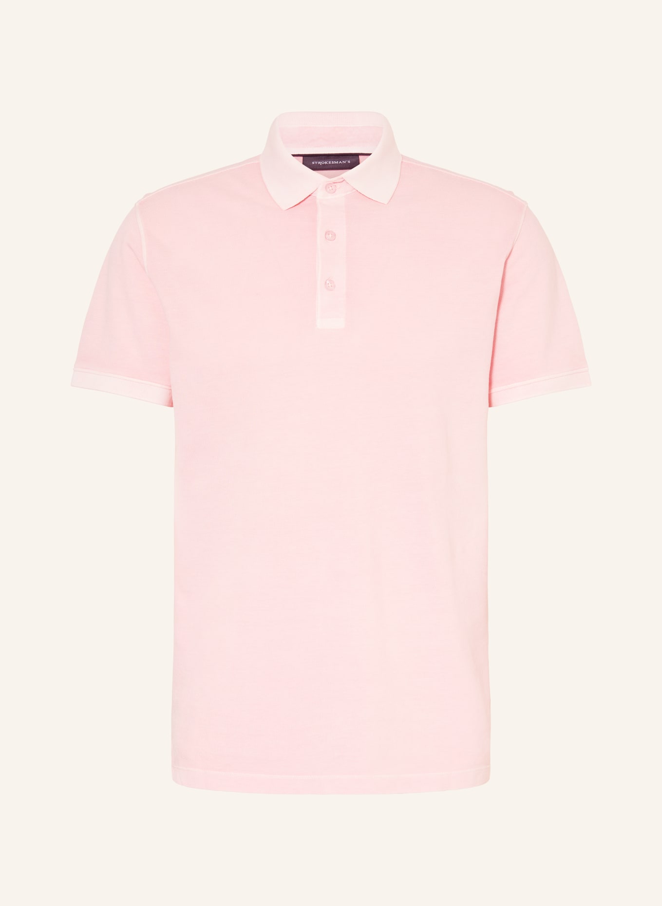STROKESMAN'S Koszulka polo z pikowanym wzorem: RÓŻOWY