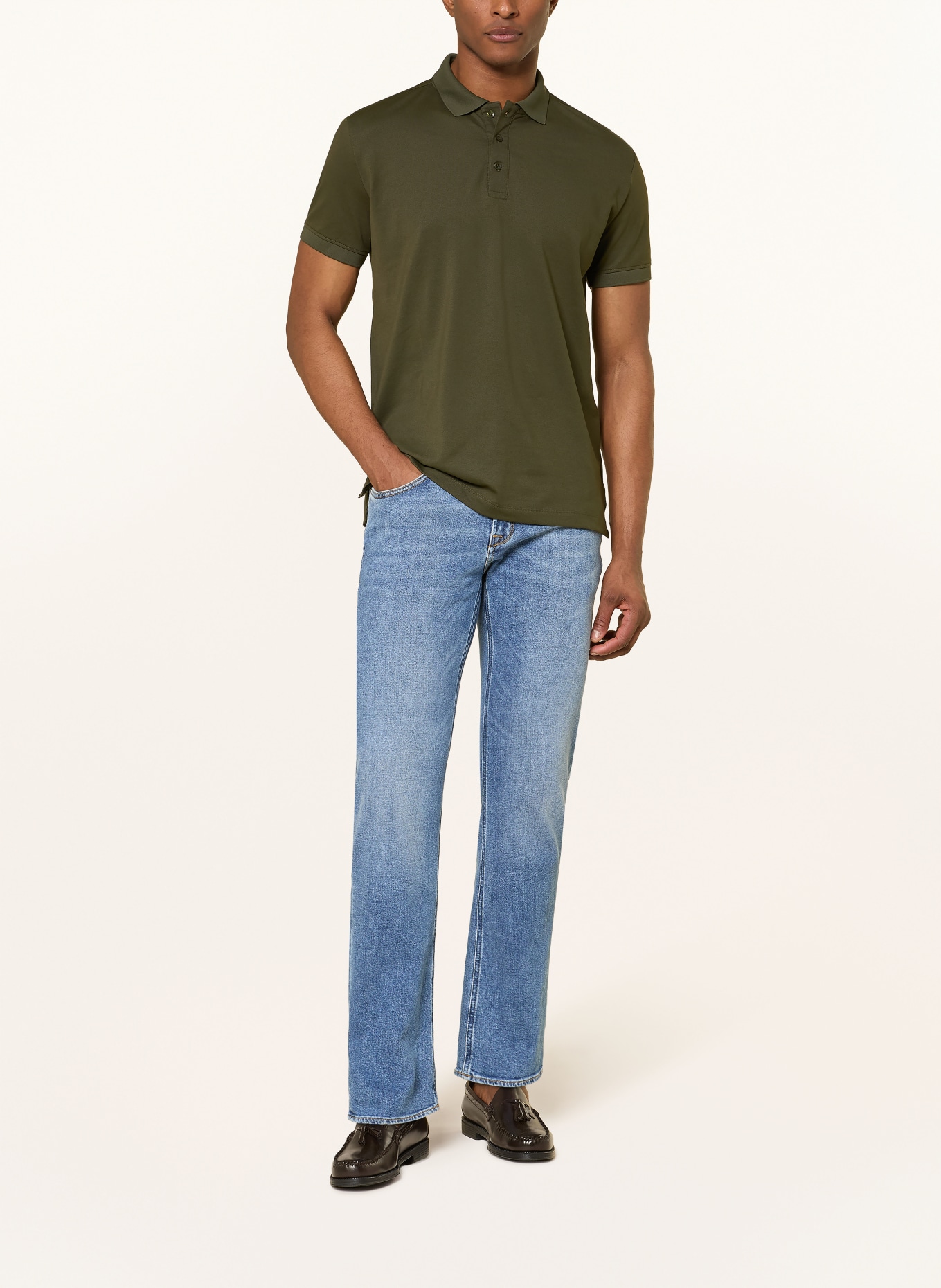 STROKESMAN'S Jersey-Poloshirt: OLIV