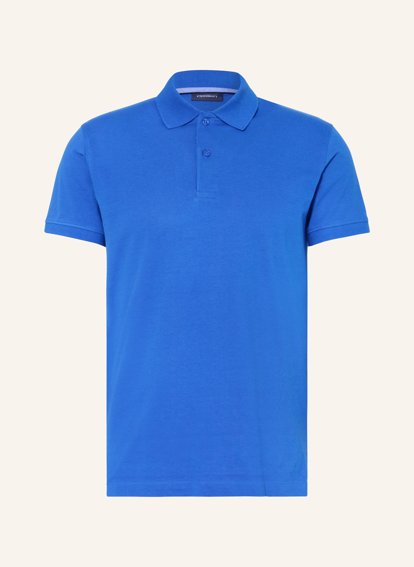 STROKESMAN'S piqué polo shirt: BLUE
