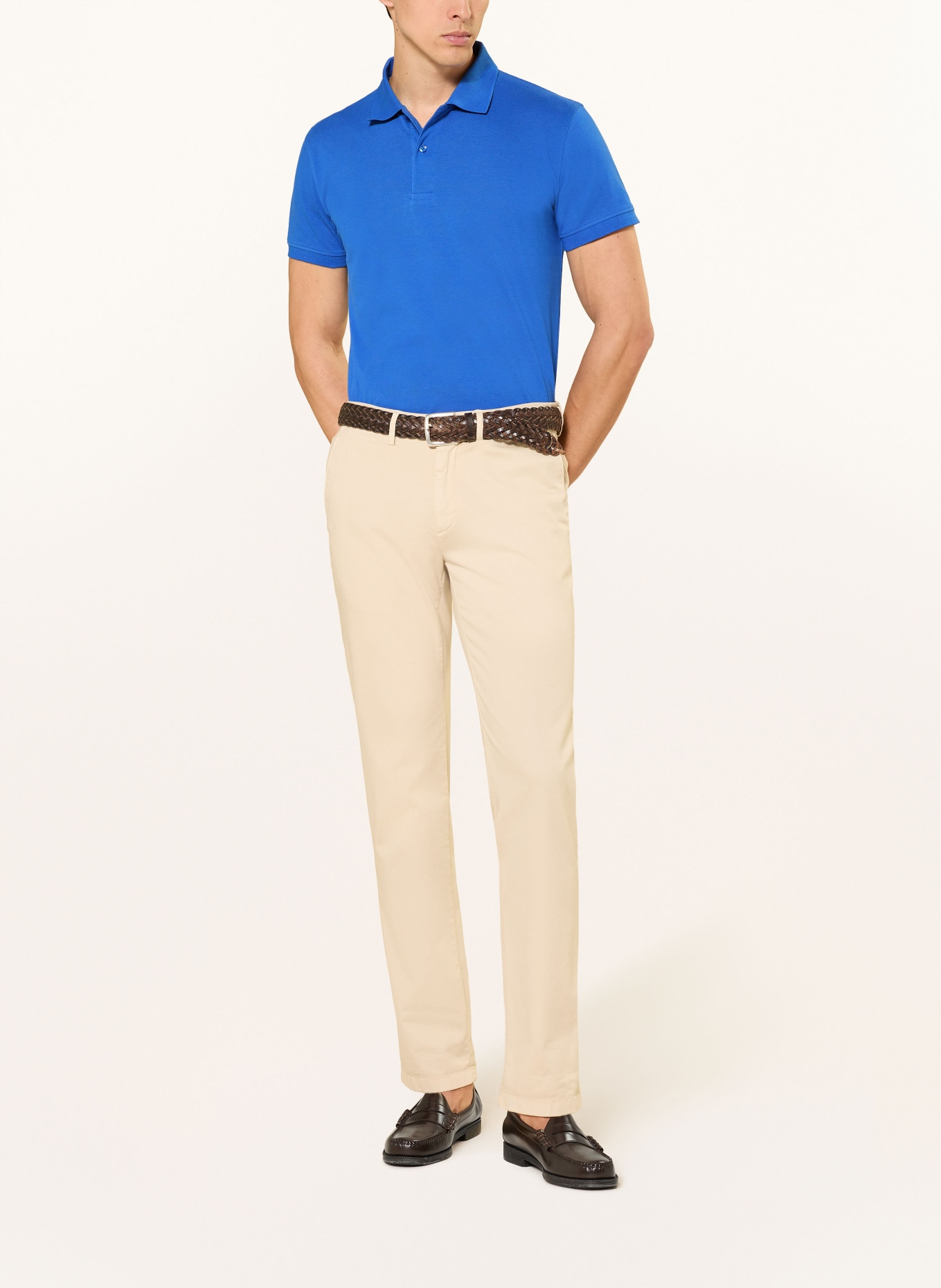 STROKESMAN'S piqué polo shirt: BLUE