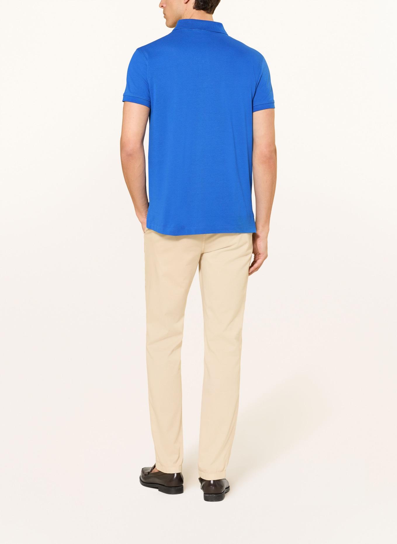 STROKESMAN'S piqué polo shirt: BLUE