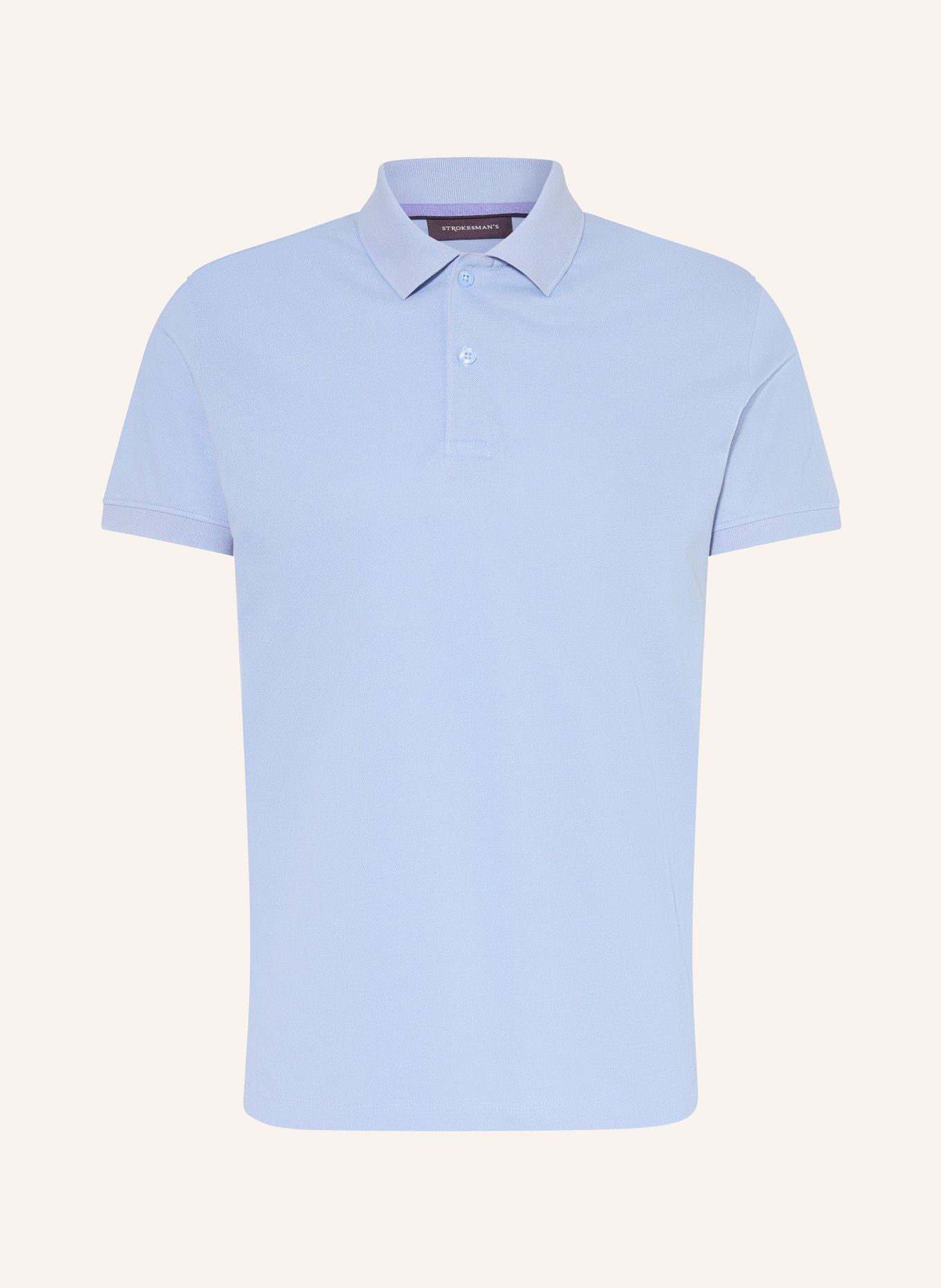STROKESMAN'S piqué polo shirt: LIGHT BLUE