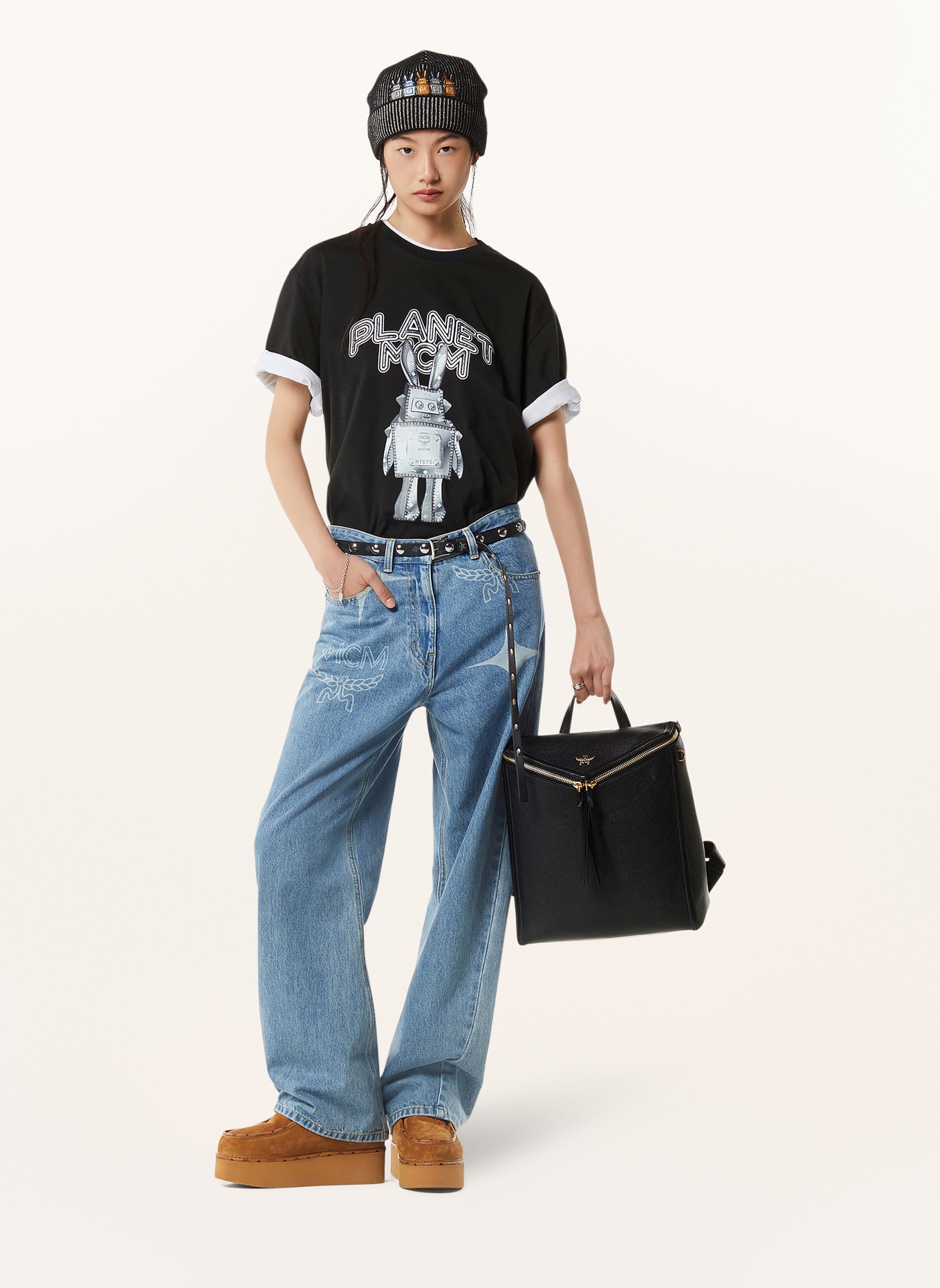 MCM Rucksack DIAMOND 3D: SCHWARZ