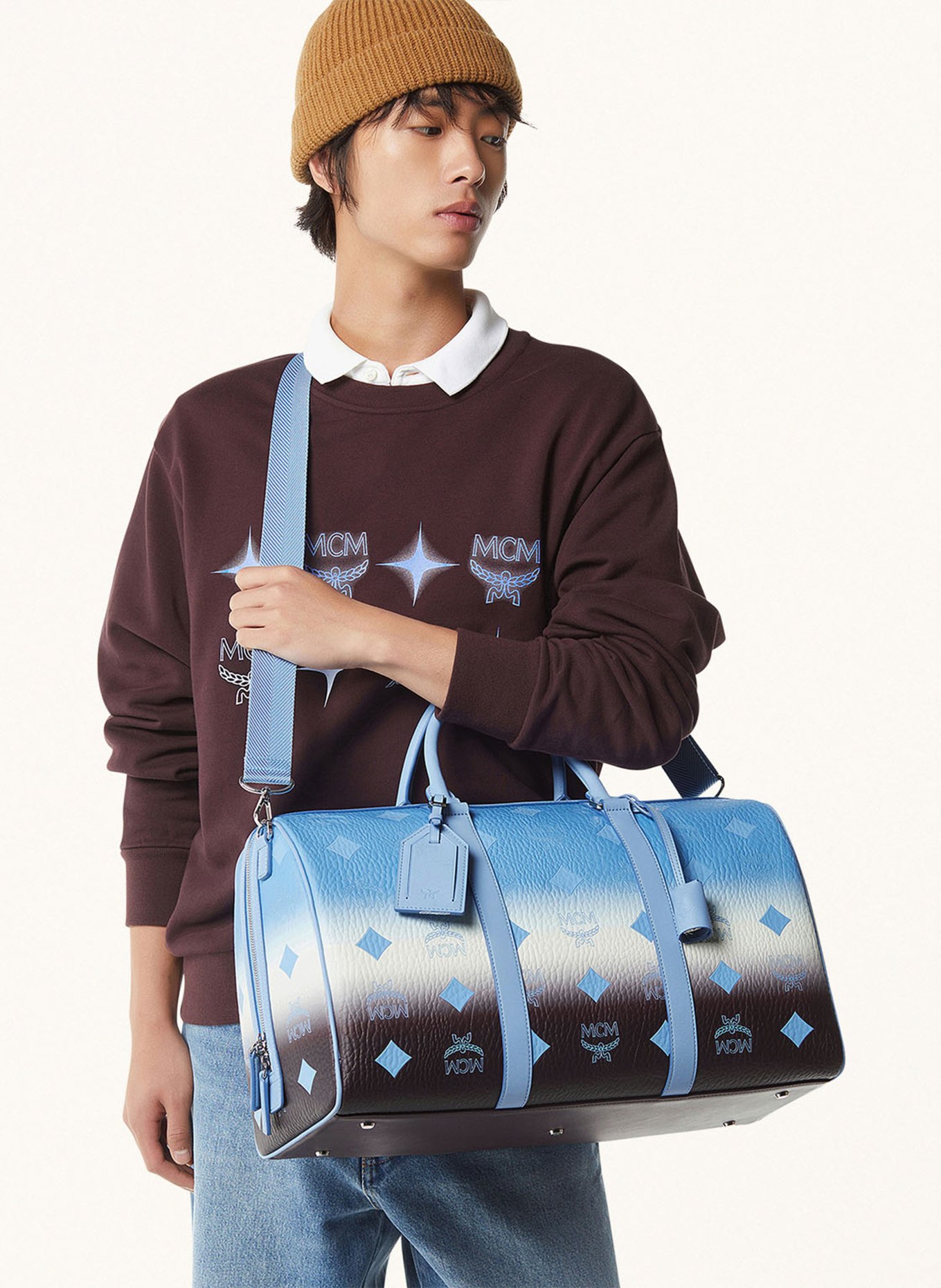 MCM Torba weekendowa OTTOMAR MEDIUM: JASNONIEBIESKI