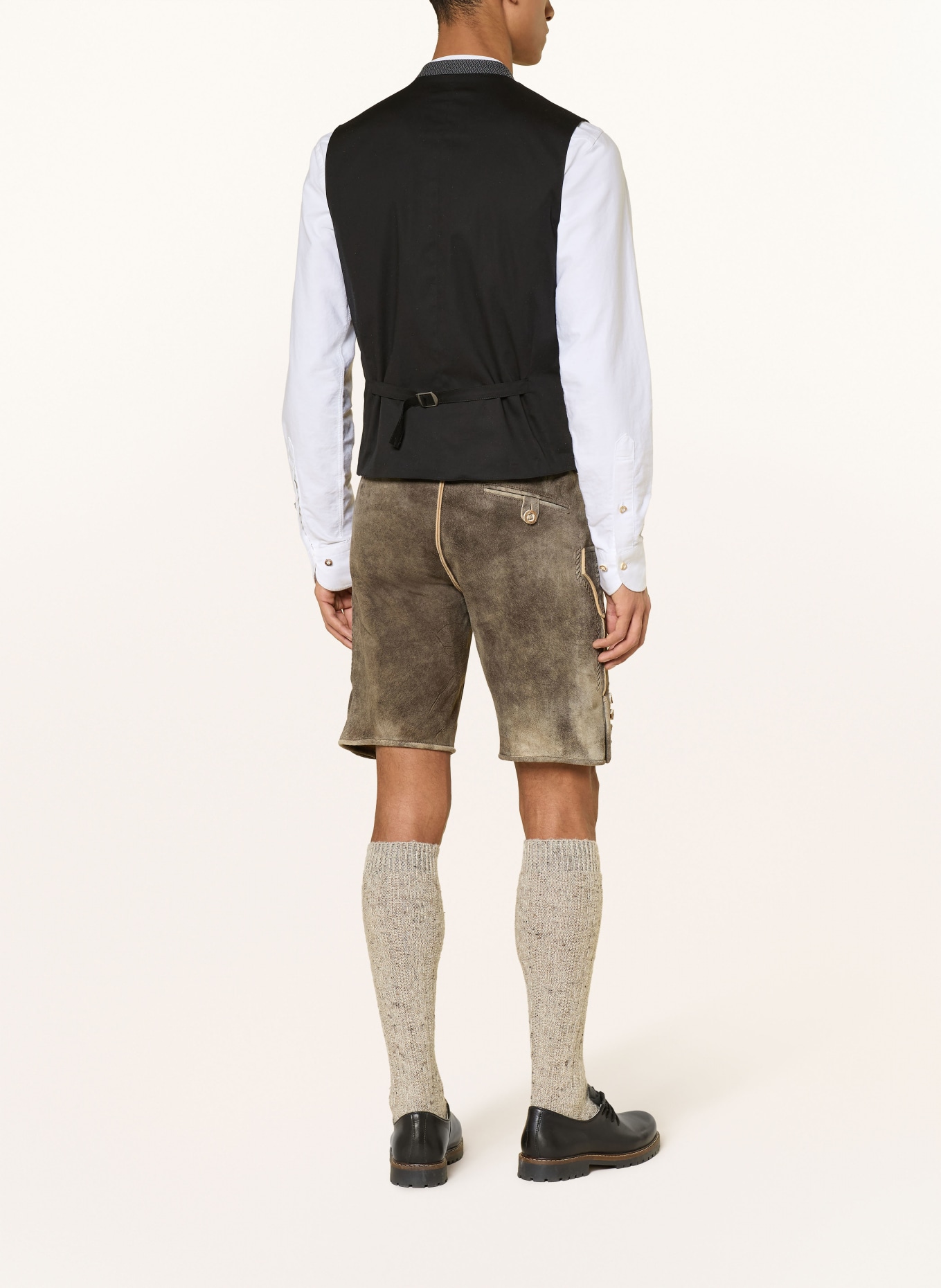 BECKERT Trachten-Lederhose TRAUNSTEIN: BRAUN / TAUPE