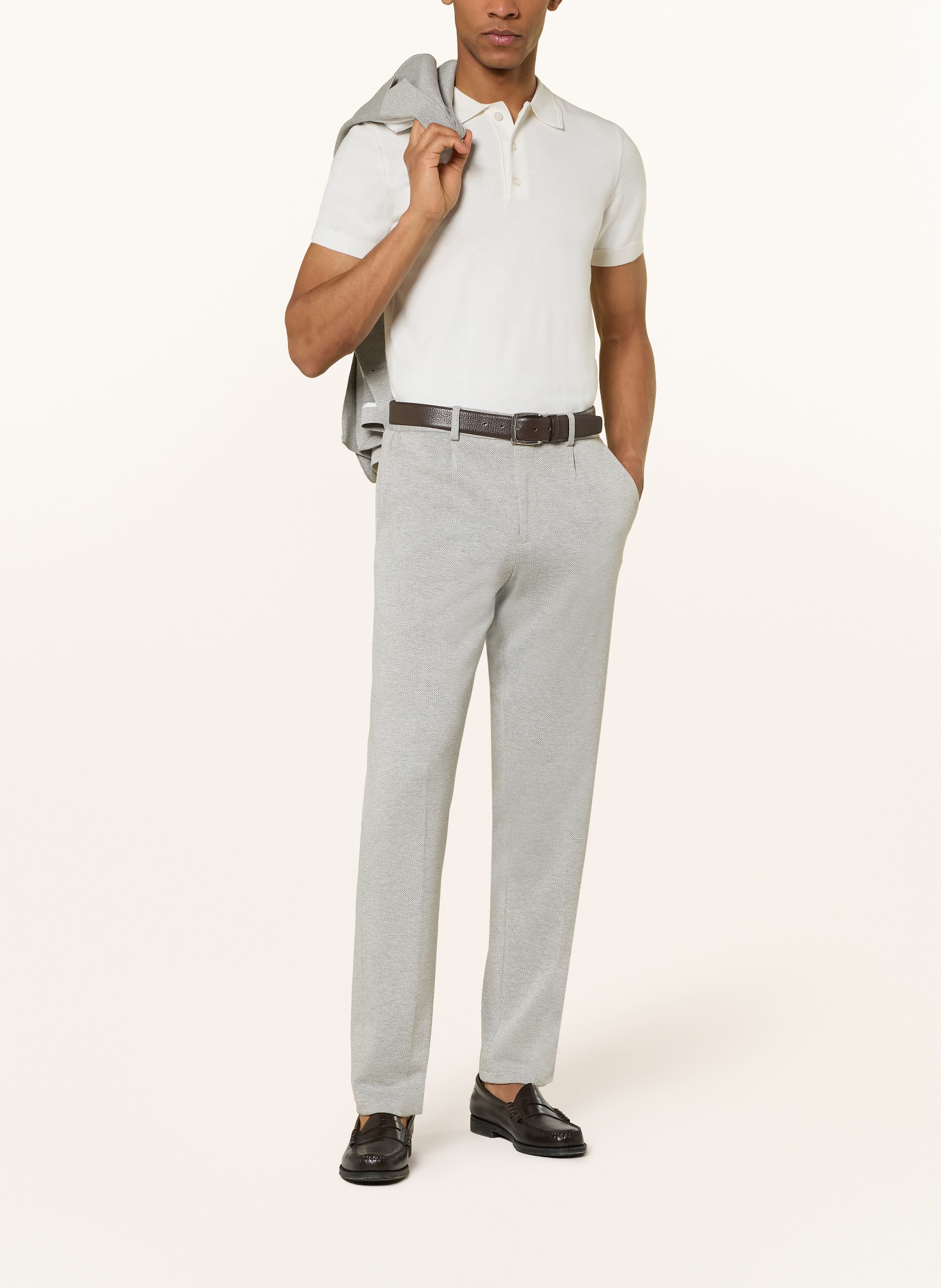 PAUL Anzughose Regular Fit aus Jersey: 980 Greige