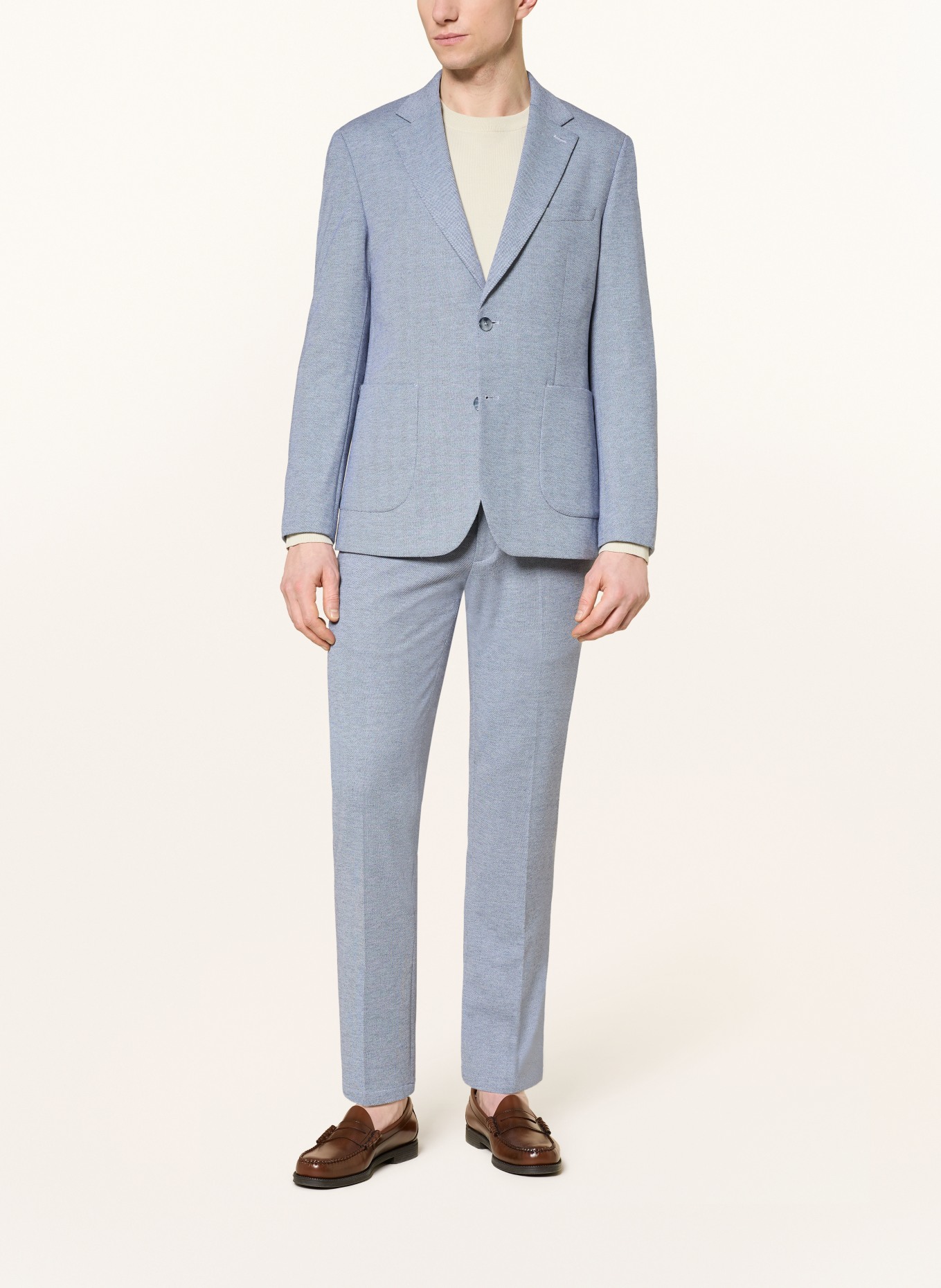 PAUL Slim fit jersey suit jacket: 670 Mid Blue