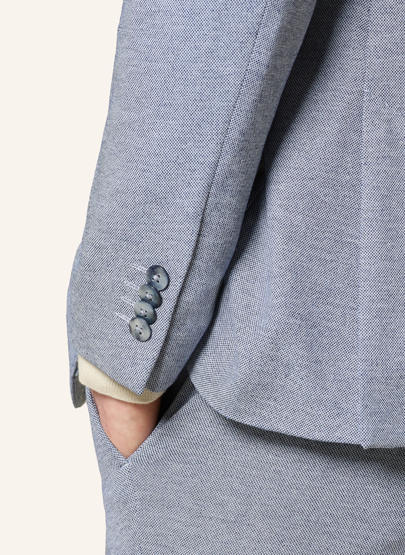 PAUL Slim fit jersey suit jacket: 670 Mid Blue