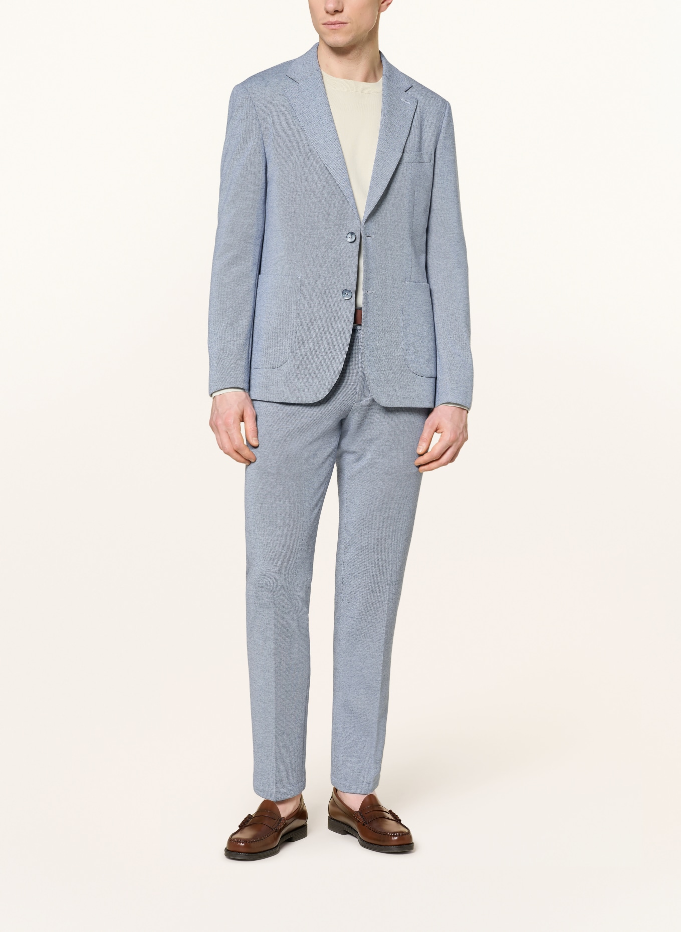 PAUL Anzughose Regular Fit aus Jersey: 670 Mid Blue