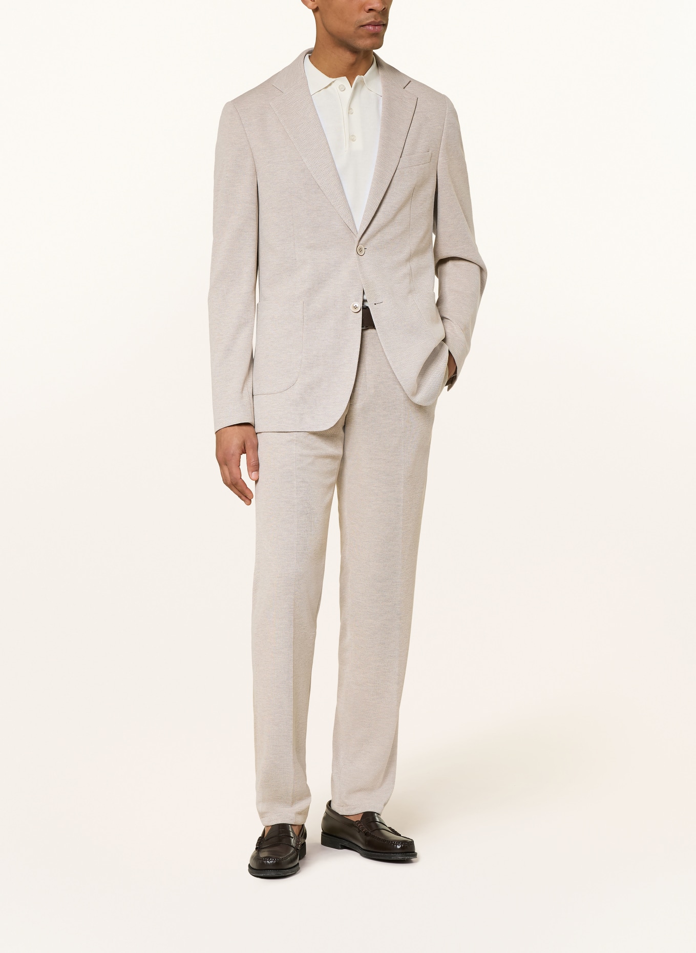 PAUL Anzughose Regular Fit aus Jersey: 290 DARK BEIGE