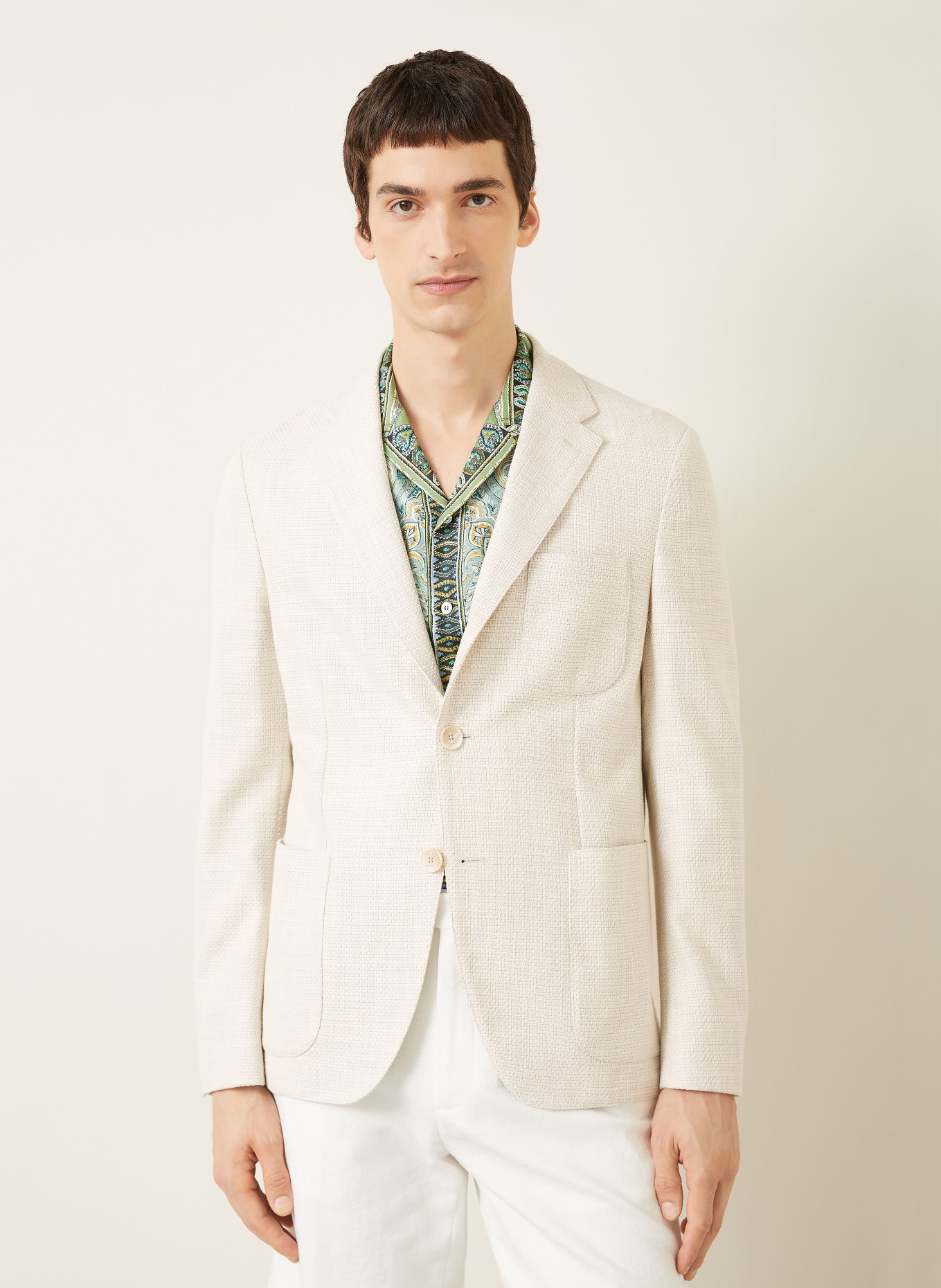 ETRO Anzugsakko Slim Fit: CREME