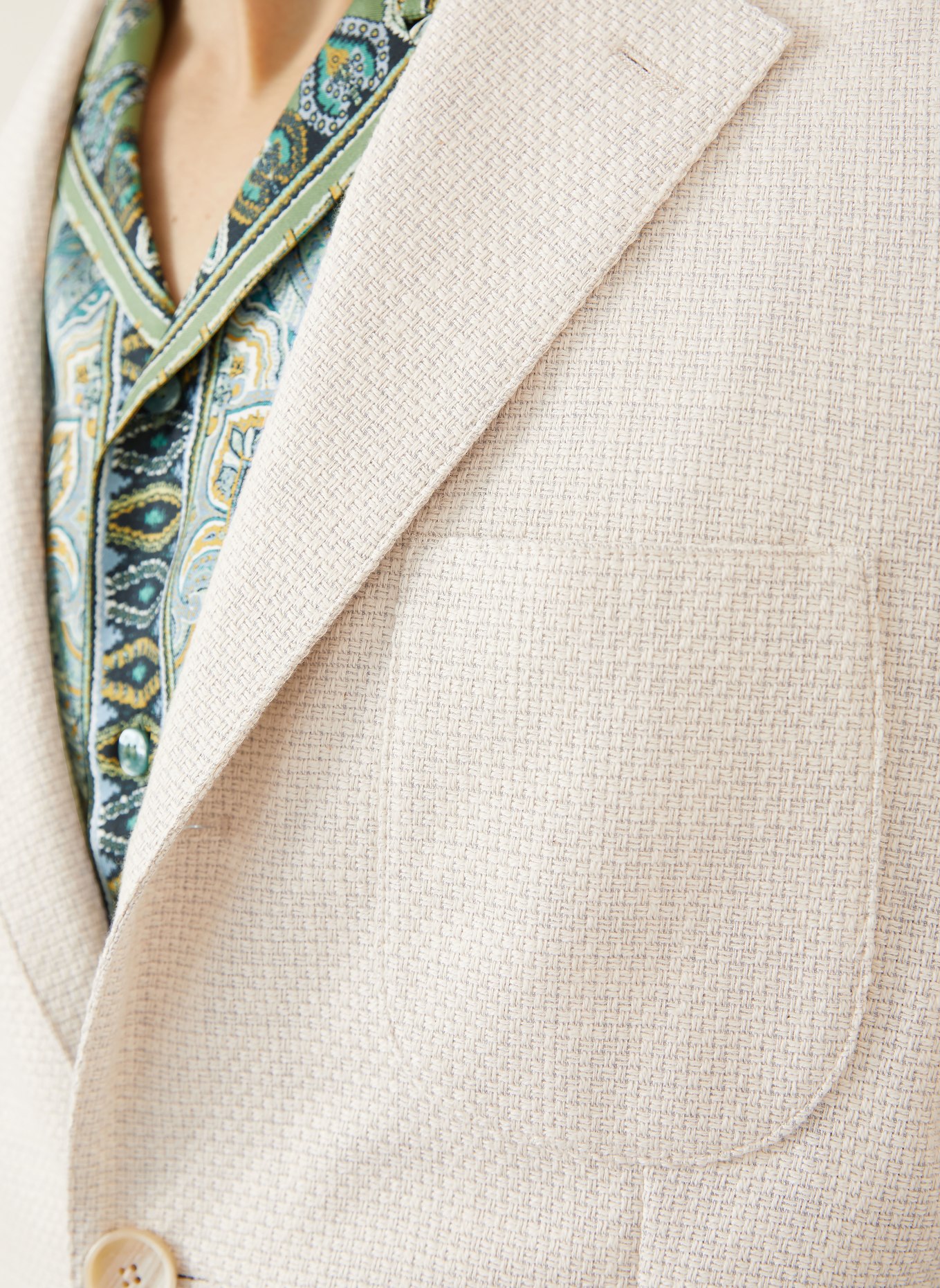 ETRO Anzugsakko Slim Fit: CREME