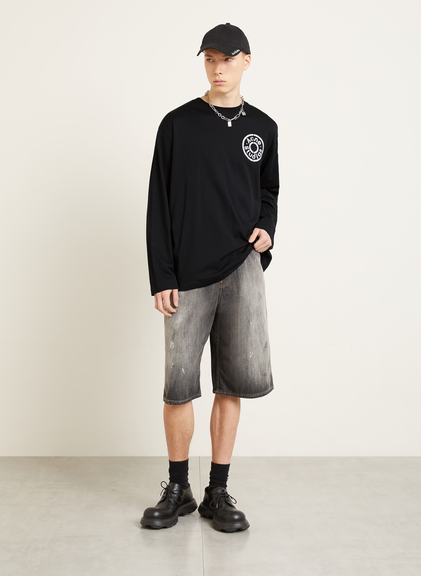 Acne Studios Koszulka z długim rękawem: CZARNY