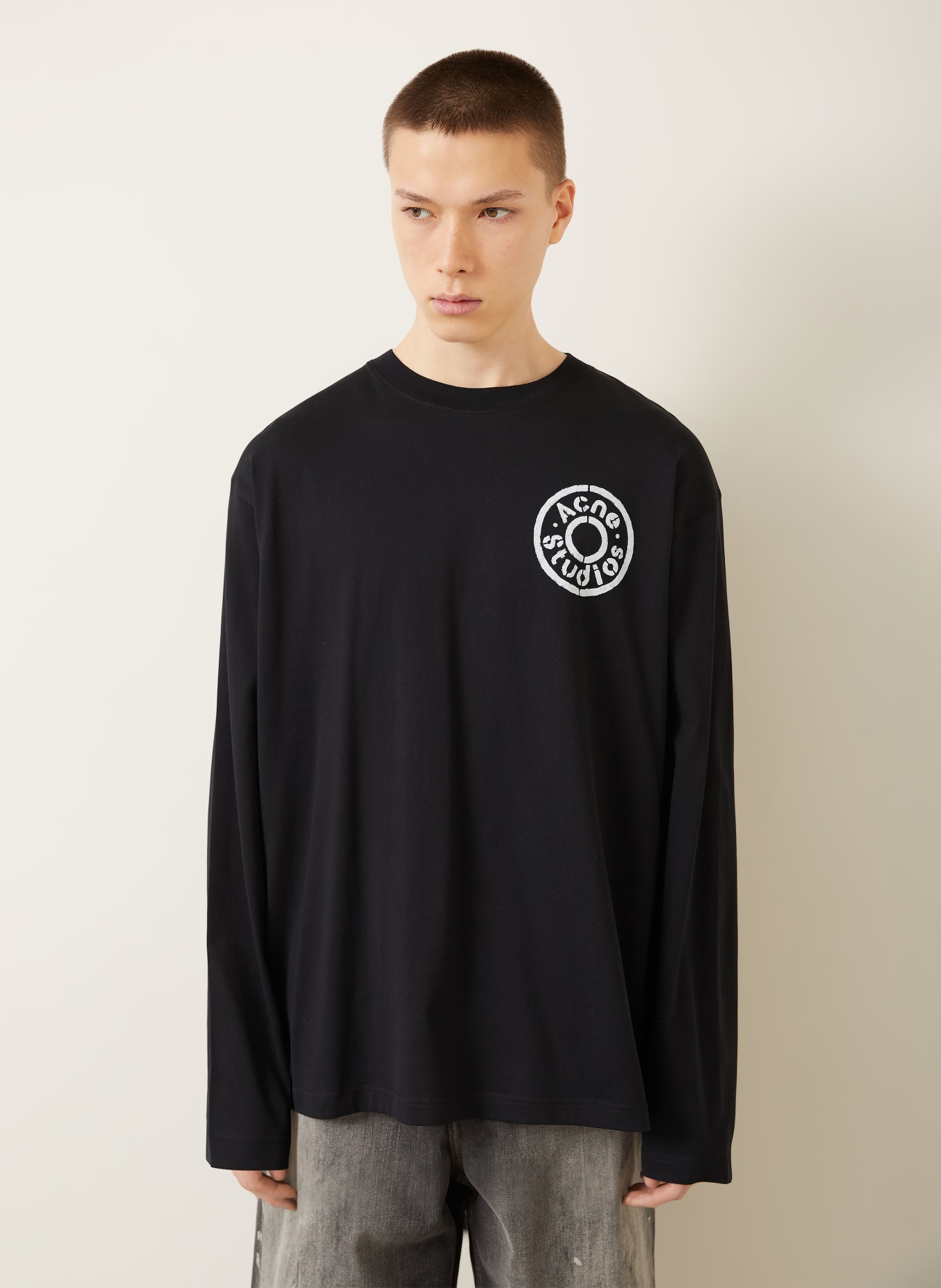 Acne Studios Koszulka z długim rękawem: CZARNY