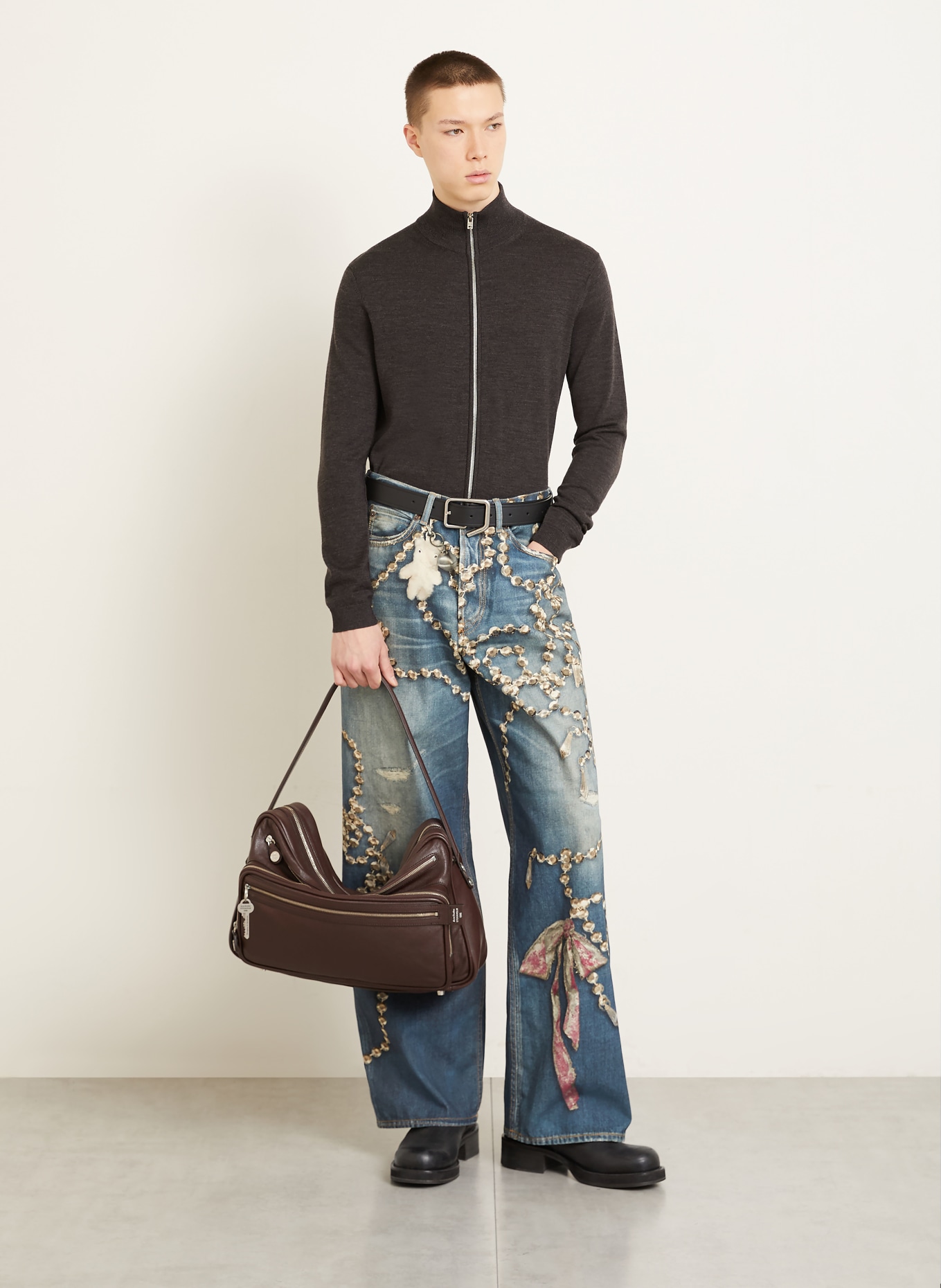 Acne Studios Strickjacke: DUNKELGRAU