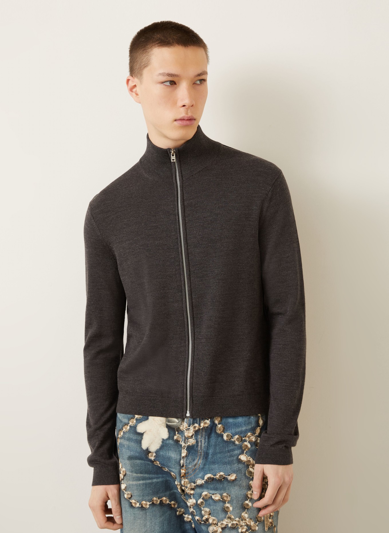 Acne Studios Strickjacke: DUNKELGRAU