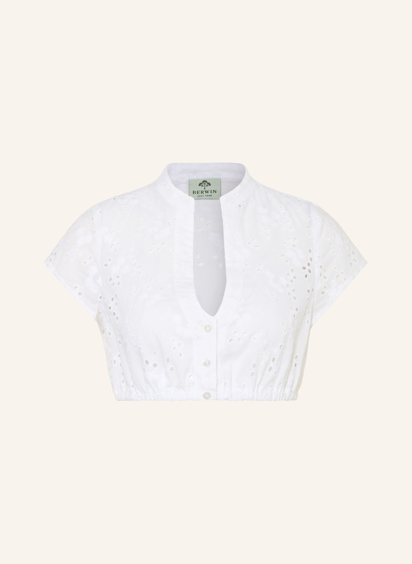 BERWIN & WOLFF Dirndlbluse aus Lochspitze: WEISS