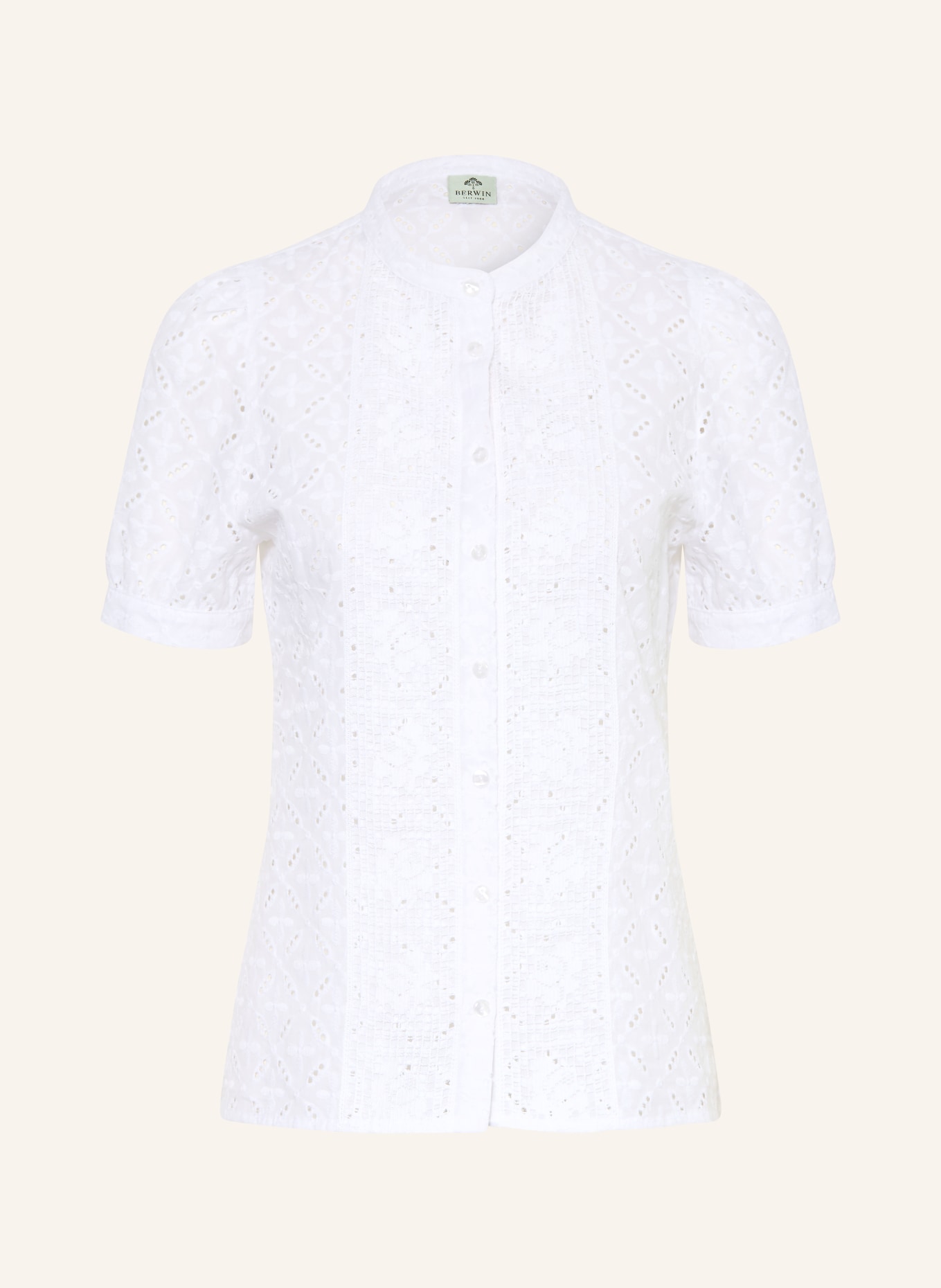 BERWIN & WOLFF Trachtenbluse aus Lochspitze: WEISS