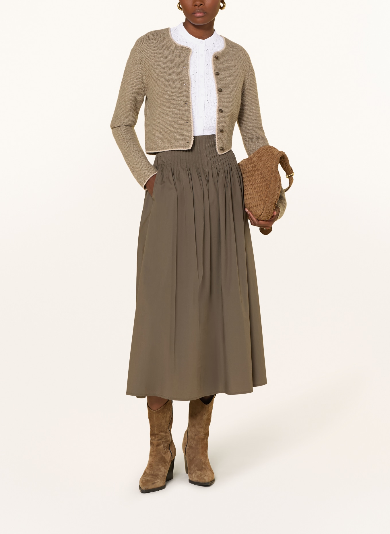 BERWIN & WOLFF Trachtenbluse aus Lochspitze: WEISS