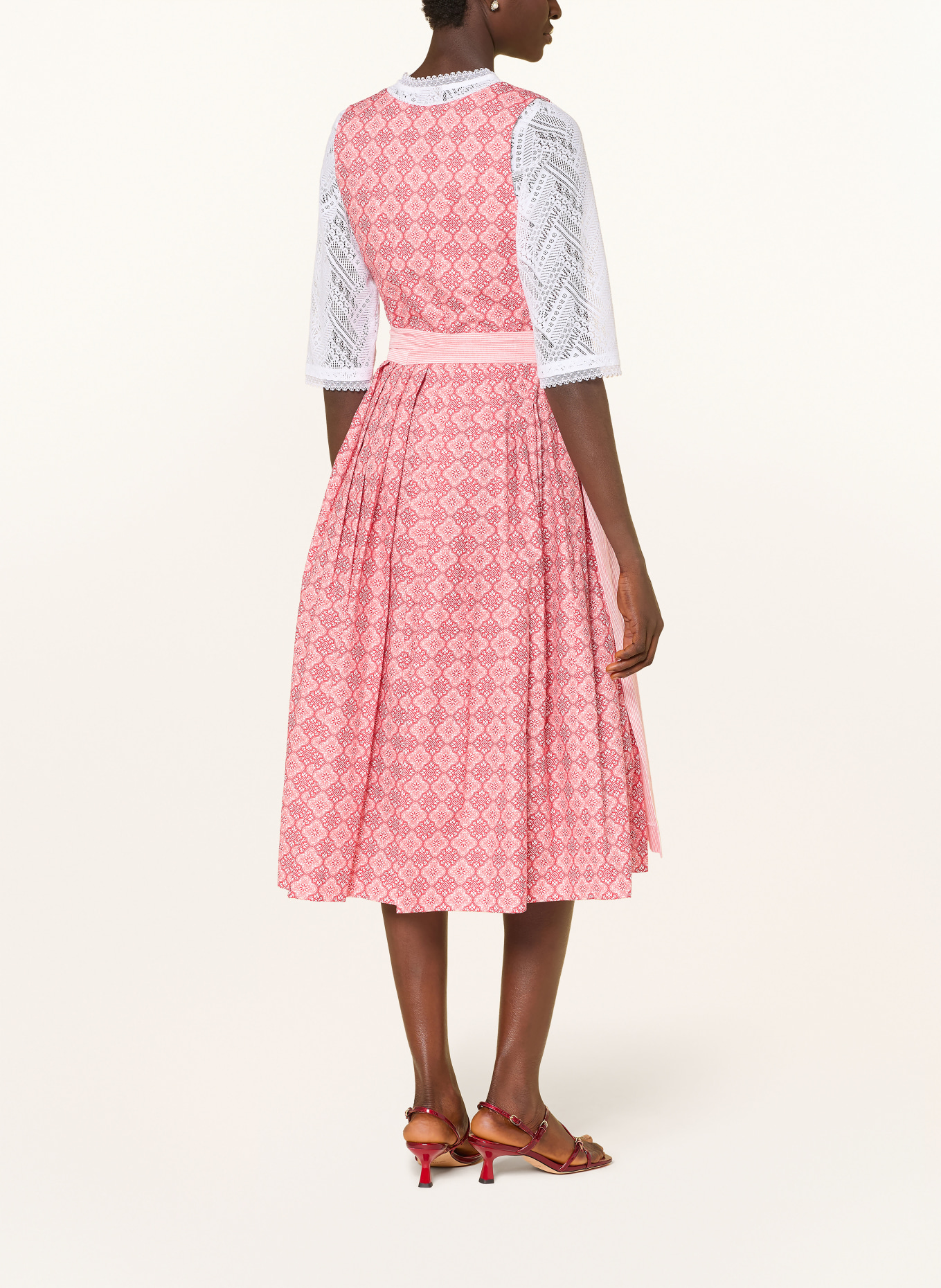 BERWIN & WOLFF Dirndl: ROT / HELLROT / WEISS